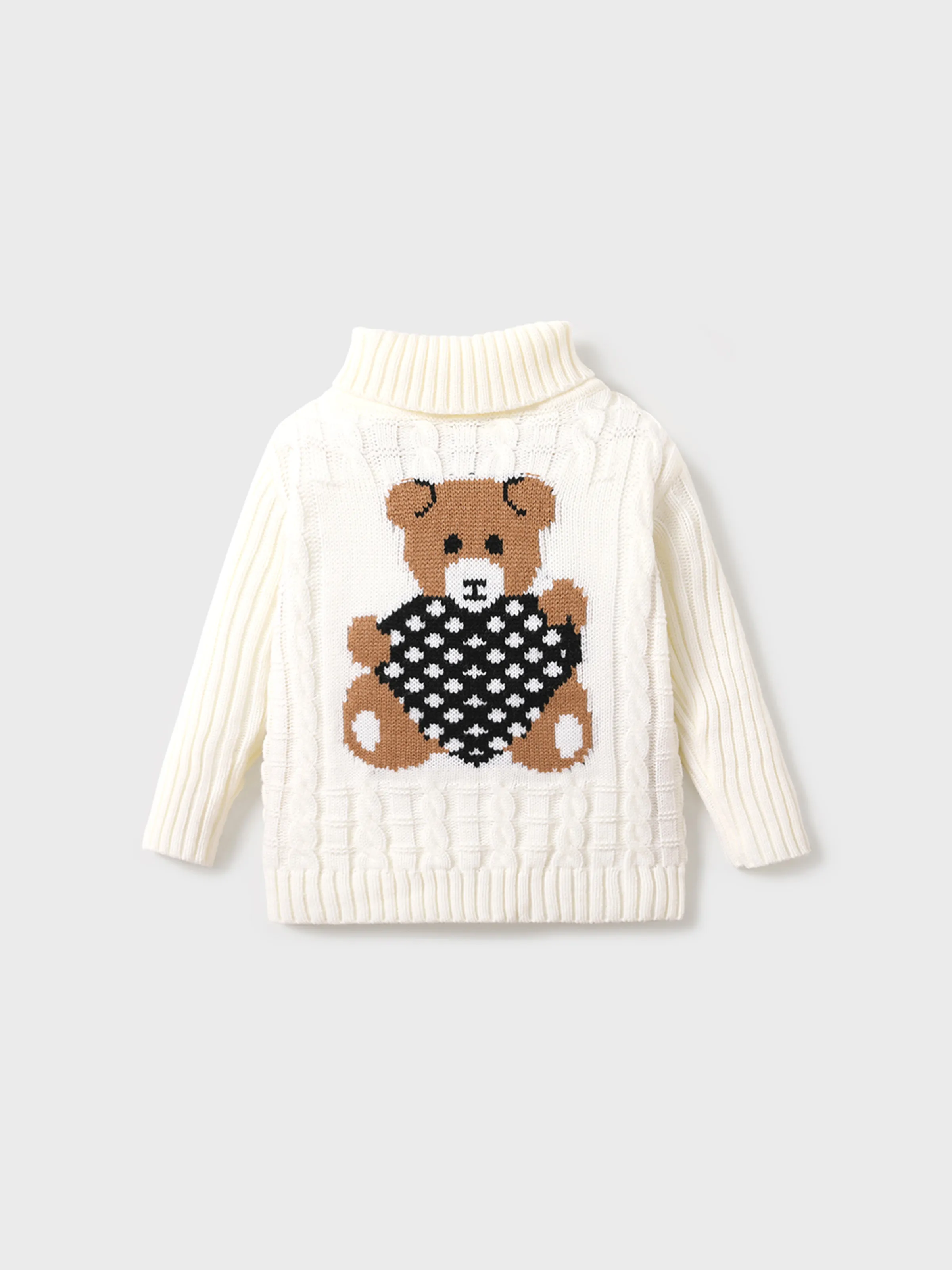 

Baby / Toddler Adorable Bear Print Long-sleeve Sweater