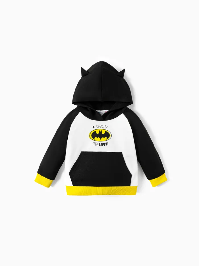 Calça, body e moletom com capuz e logotipo clássico do Batman para bebê menino