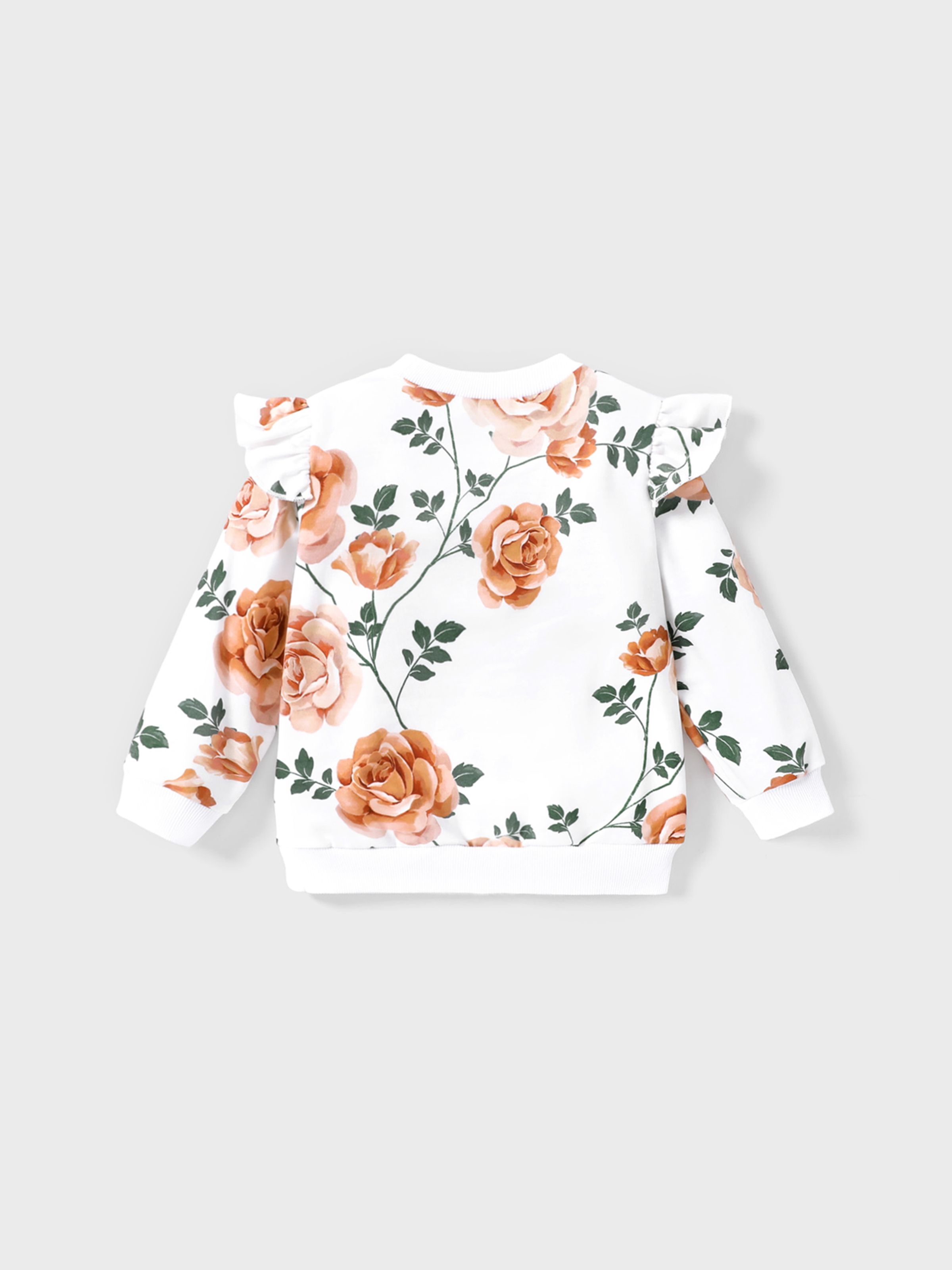 

Toddler Girl Ruffled Floral Print Pullover Sweatshirt