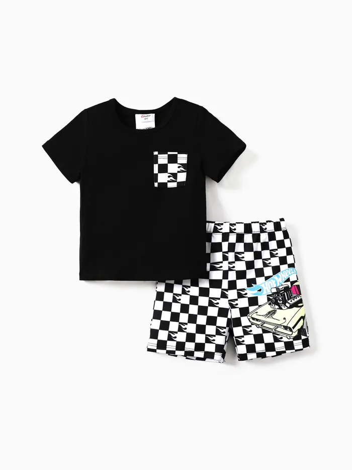 Hot Wheels Toddler Boy/Kid Boy Checkerboard Houndstooth conjunto de impressão
