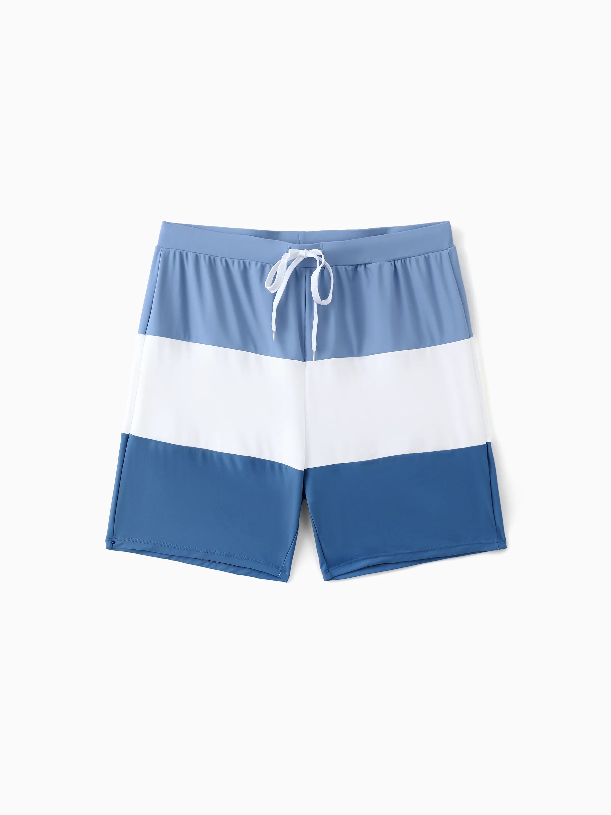 

Family Matching Color Block Drawstring Swim Trunks or Big bow Strap Bikini