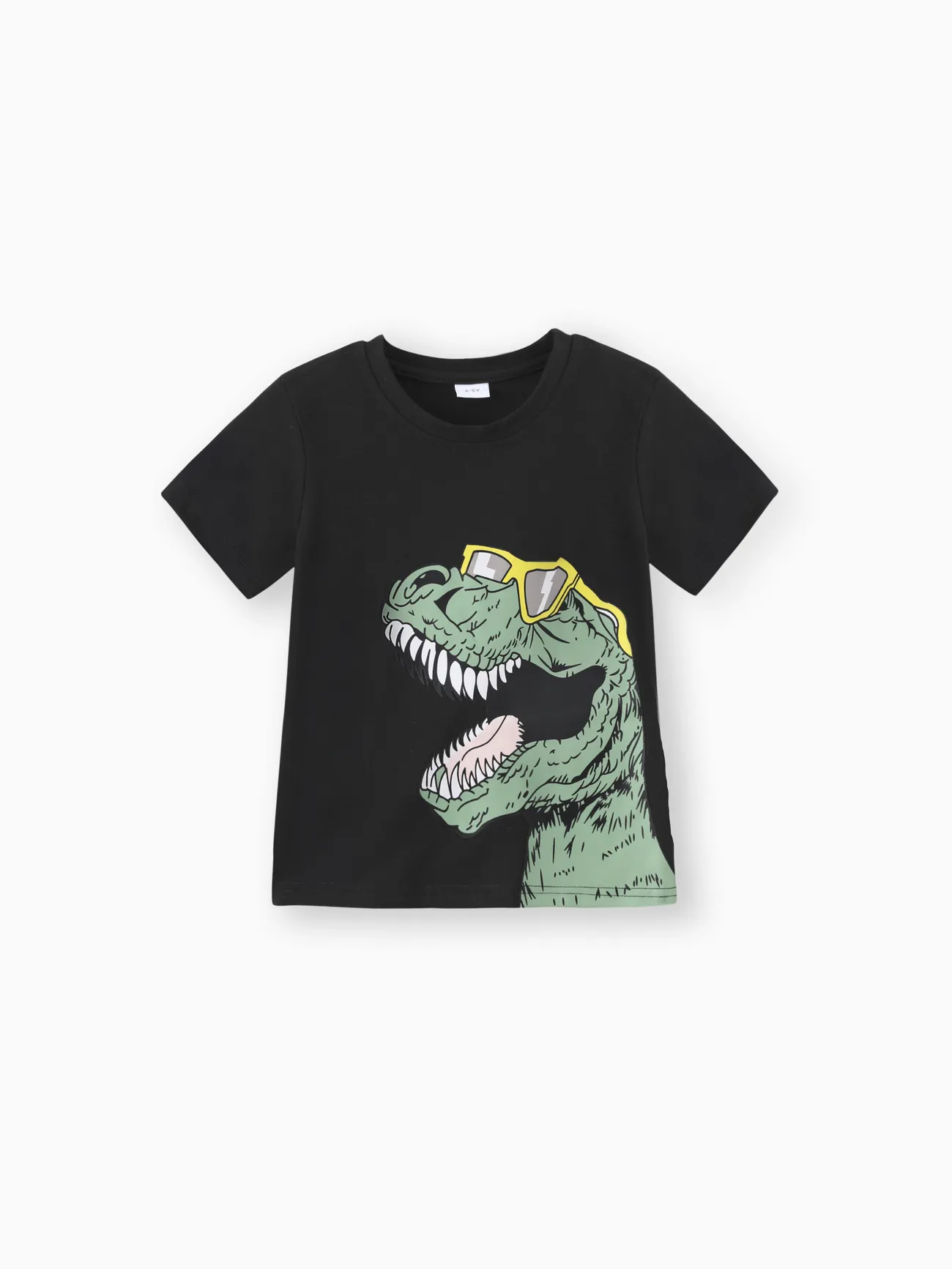 Pale Green - 2pcs Toddler Boy Playful Dinosaur Print Tee & Cargo Shorts Set - image 2