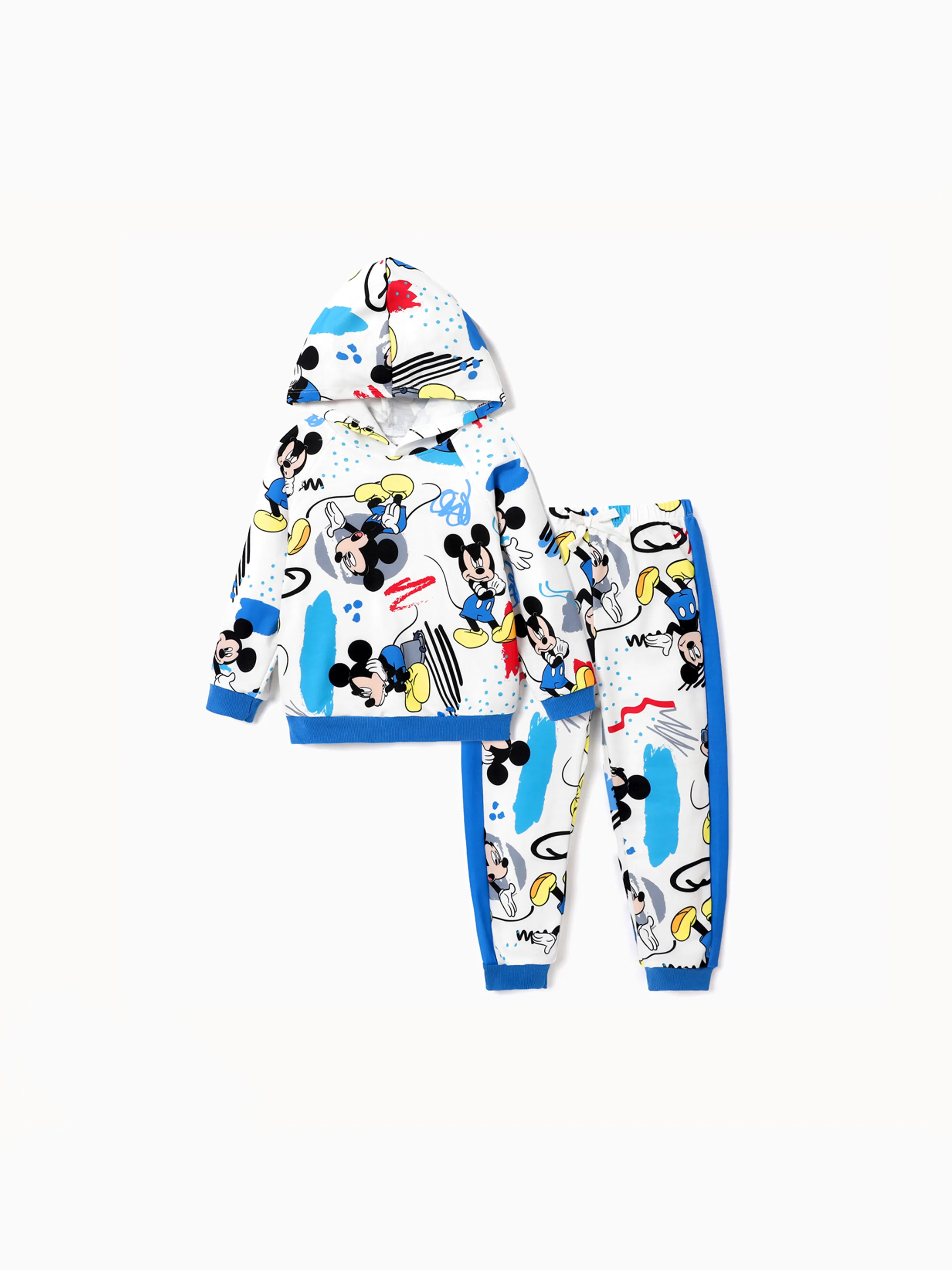 

Disney Mickey and Friends Toddler Boy Character Print Long-sleeve Hooded Top and Pants Set