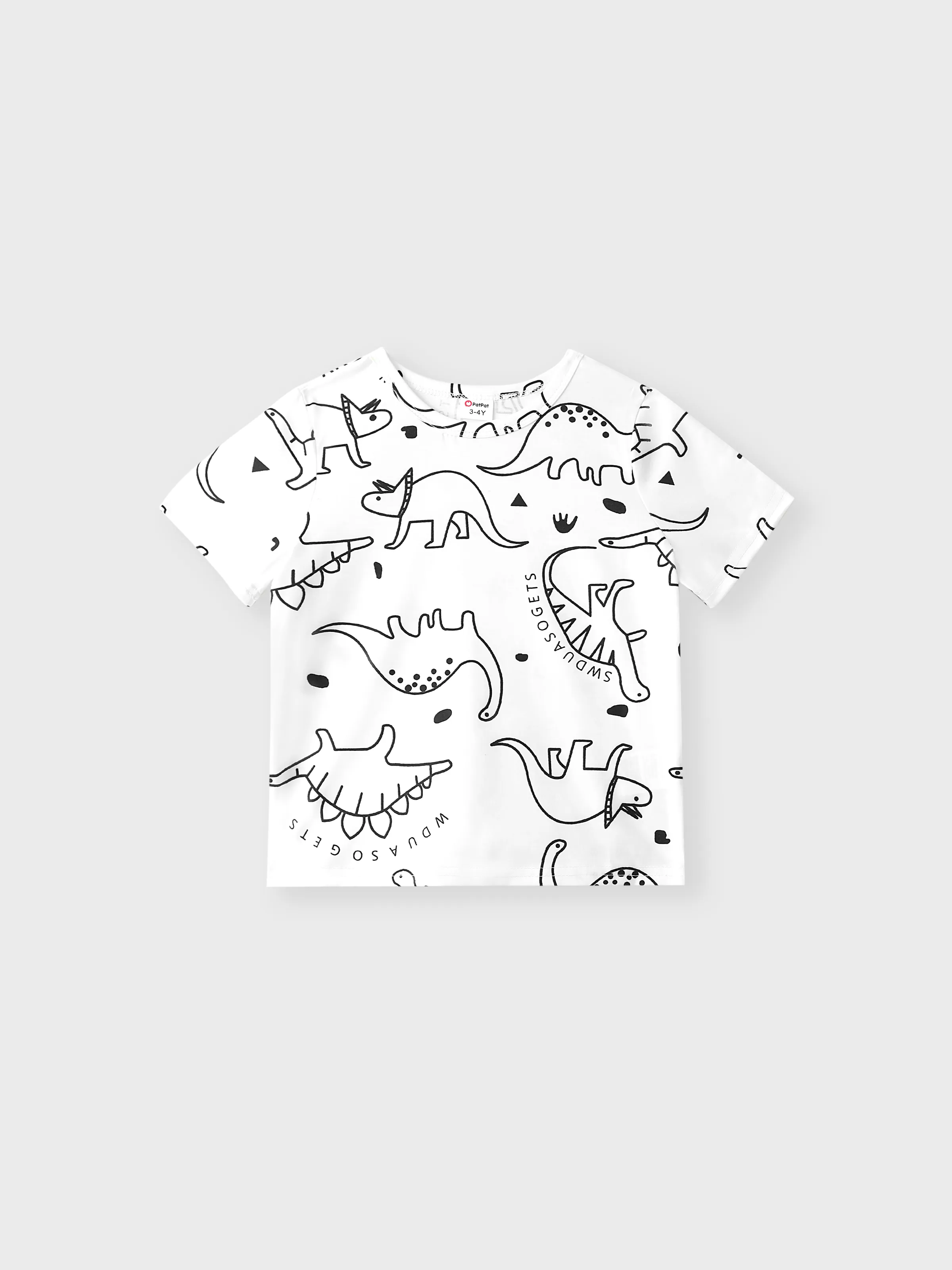 

Toddler Boy Animal Dinosaur Print Short-sleeve Tee