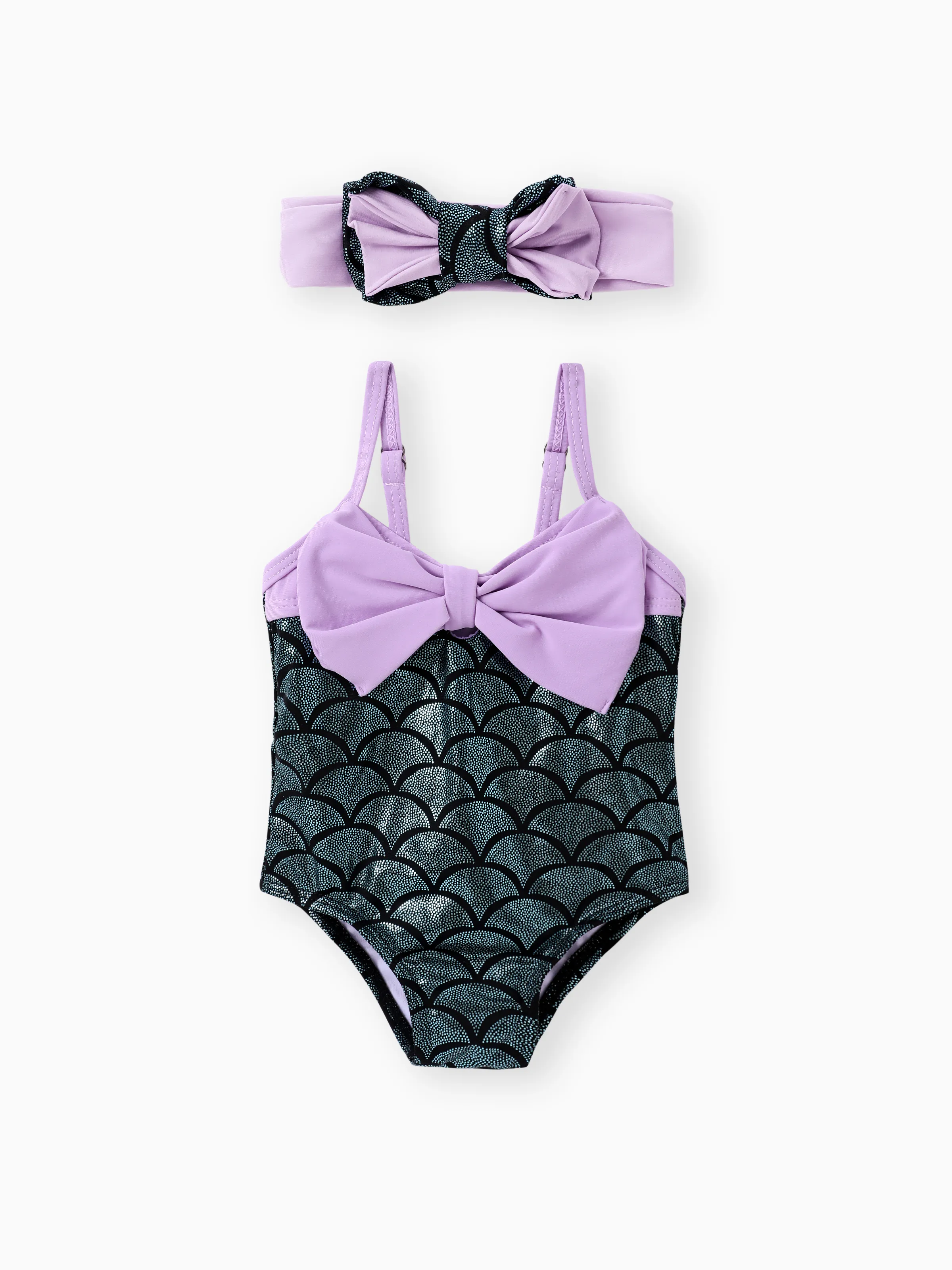 Marine Sweet Costume da bagno da ragazza 2 pezzi con cinturino per appendere, poliestere spandex