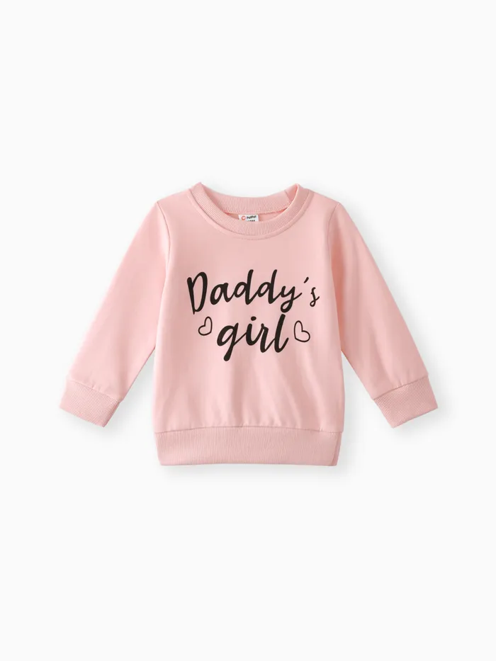 100% Cotton Baby Boy/Girl Letter Print Long-sleeve Pullover Sweatshirt