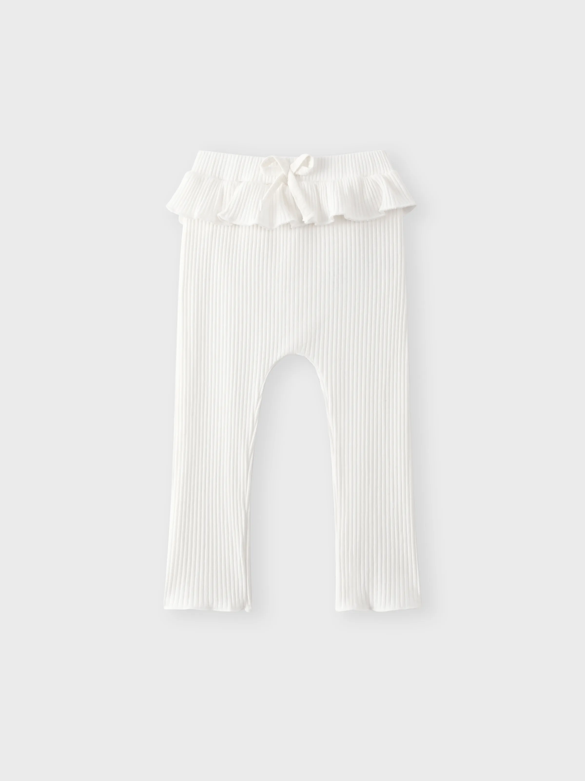 

Baby Girl 95% Cotton Rib Knit Ruffle Trim Pants Leggings