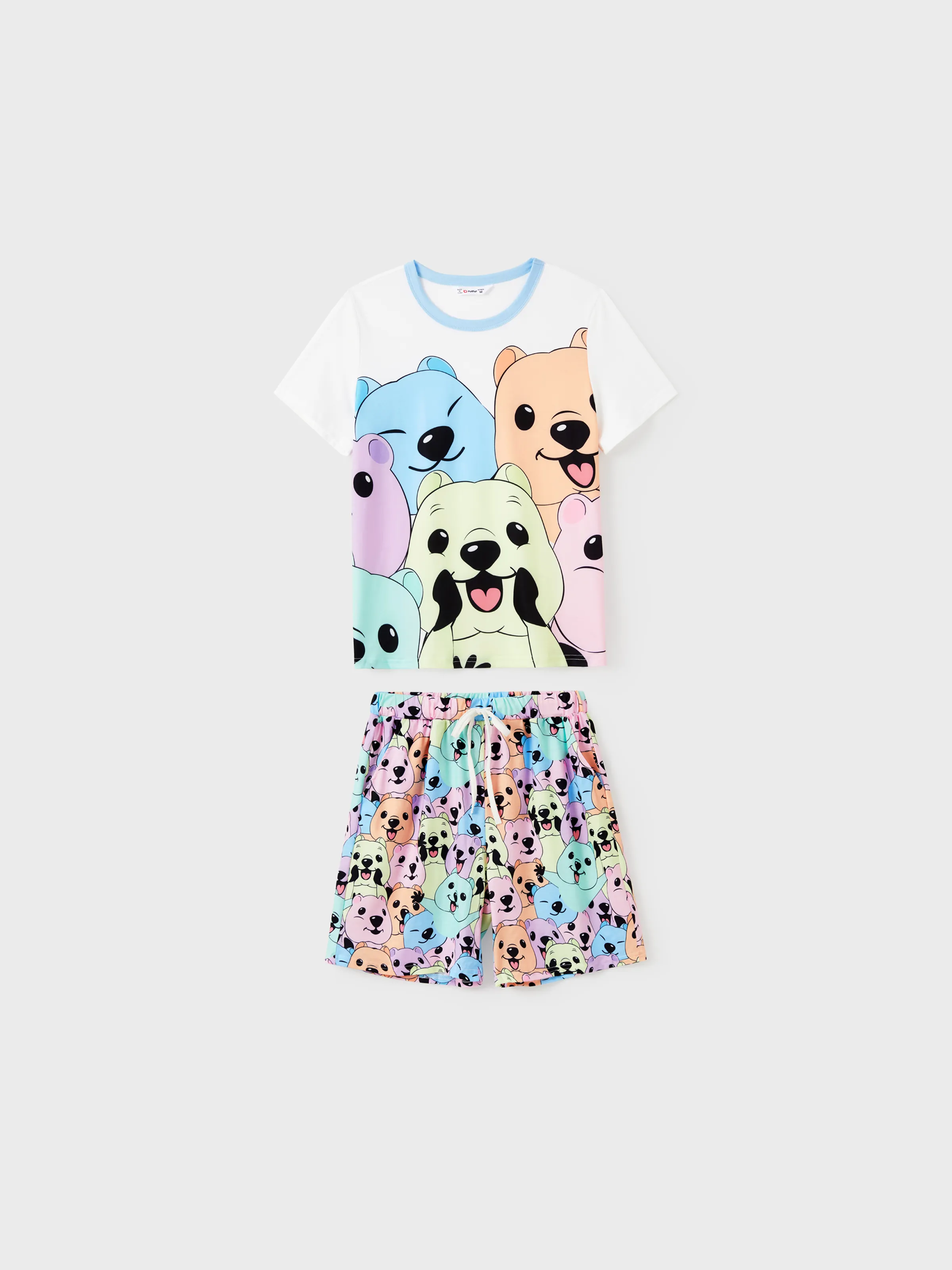 

Family Matching Allover Cute Smile Bear Pattern Pajamas