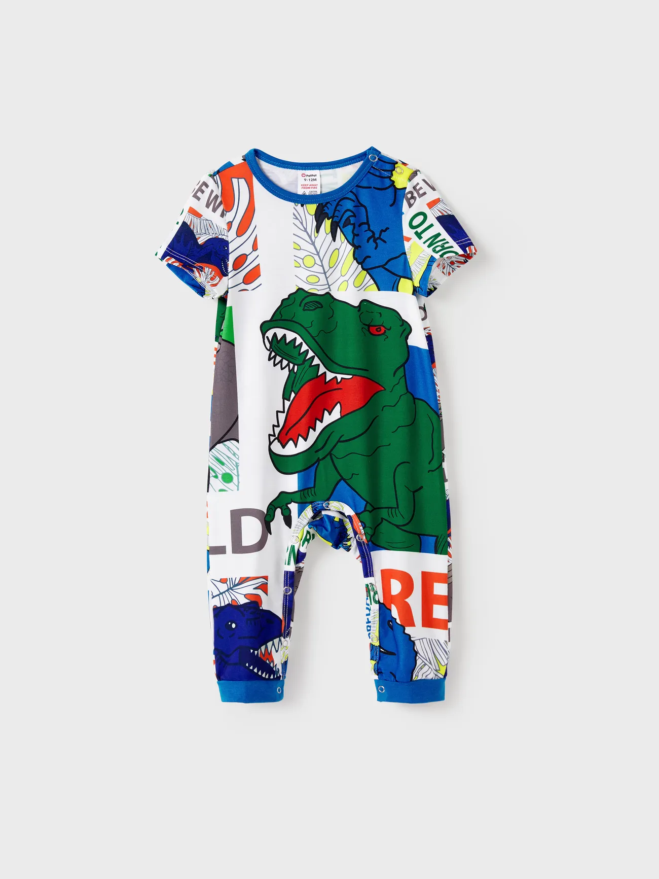 

Family Matching T-REX Short-Sleeve Tee and Allover Dinosaur Shorts Pajamas Sets