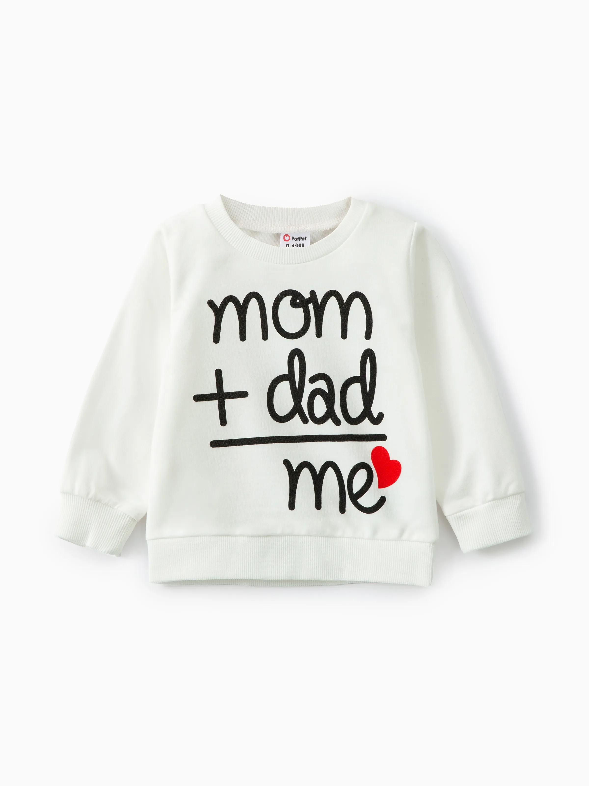 

Baby Boy/Girl Heart & Letter Print Long-sleeve Sweatshirt