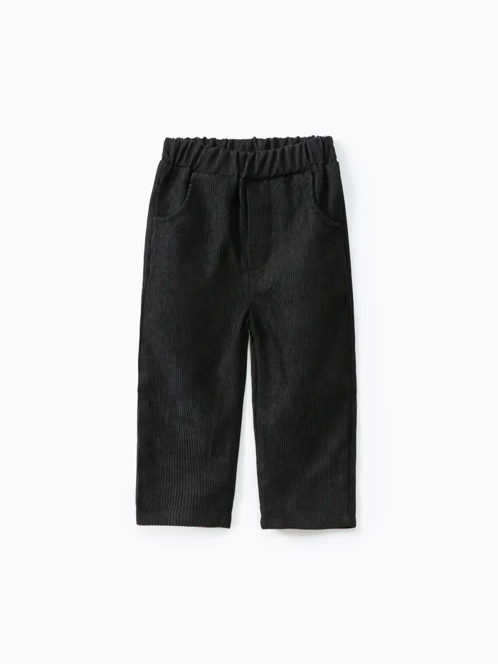 Baby Boy Solid Corduroy Straight Fit Pants