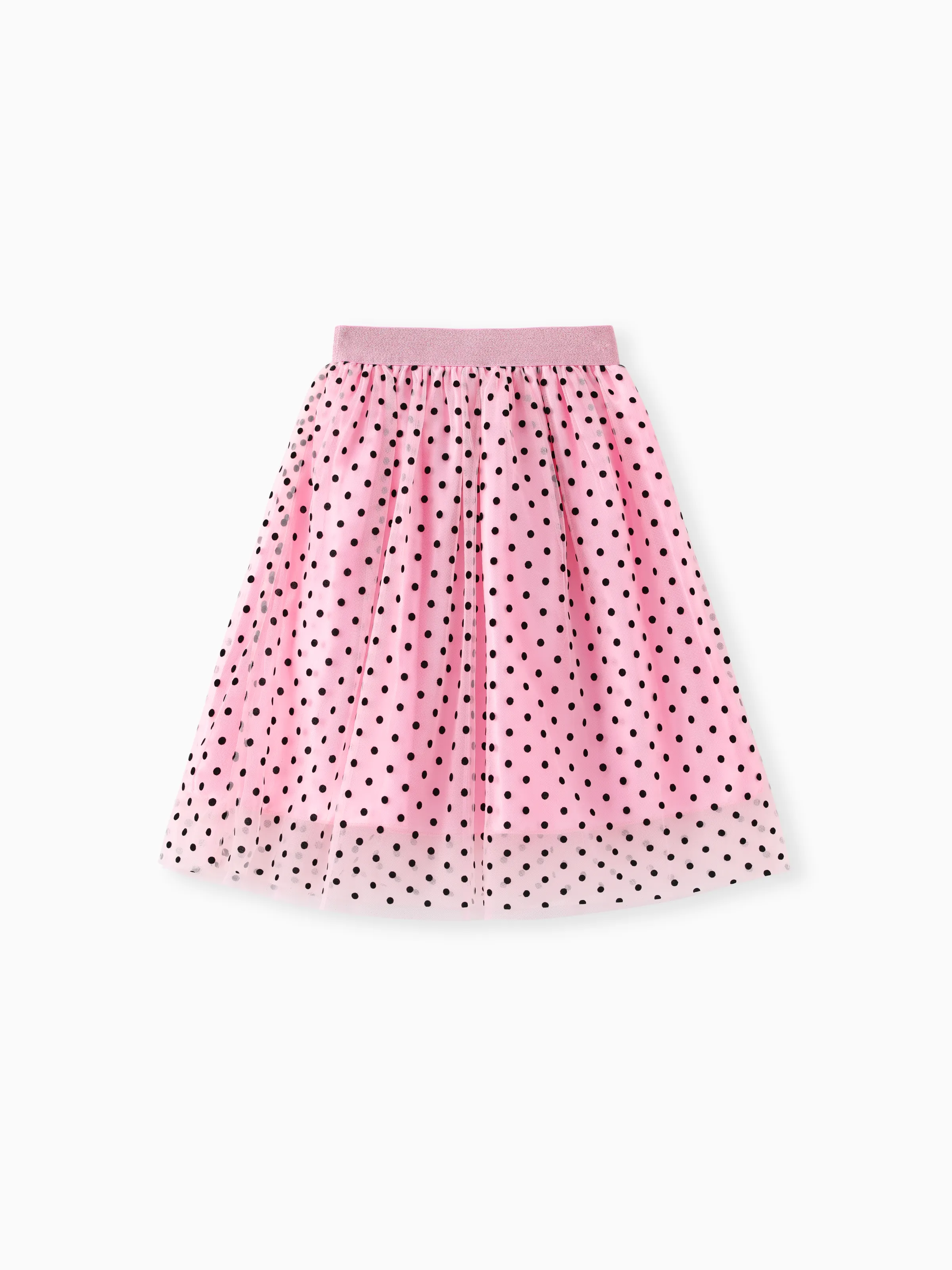 Falda de varias capas Sweet Polka Dot para niña - Conjunto de ropa de poliéster oversize