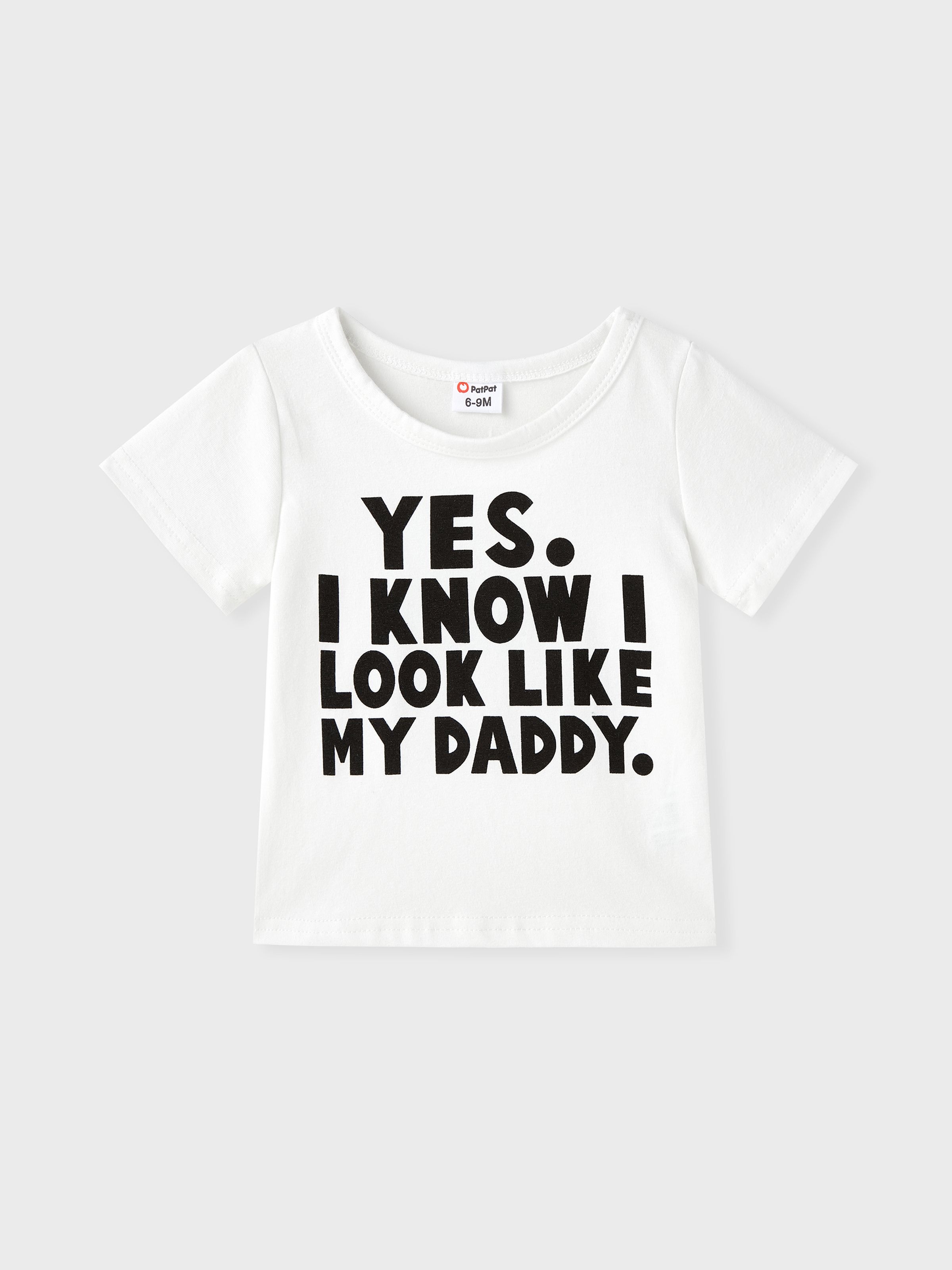 

Baby Boy/Girl 95% Cotton Letter Print Short-sleeve Tee