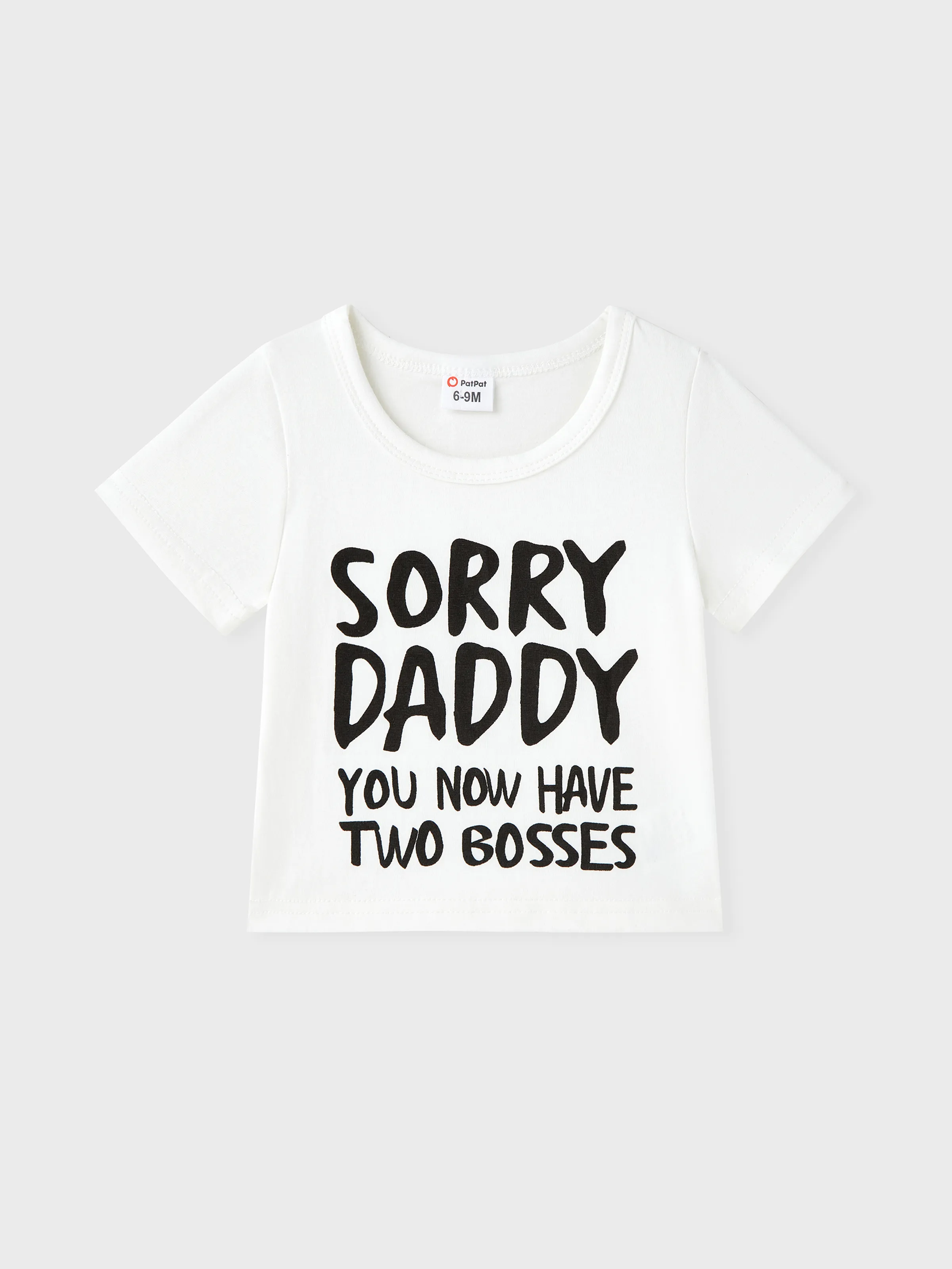 

Baby Boy/Girl 95% Cotton Short-sleeve Letter Print Tee