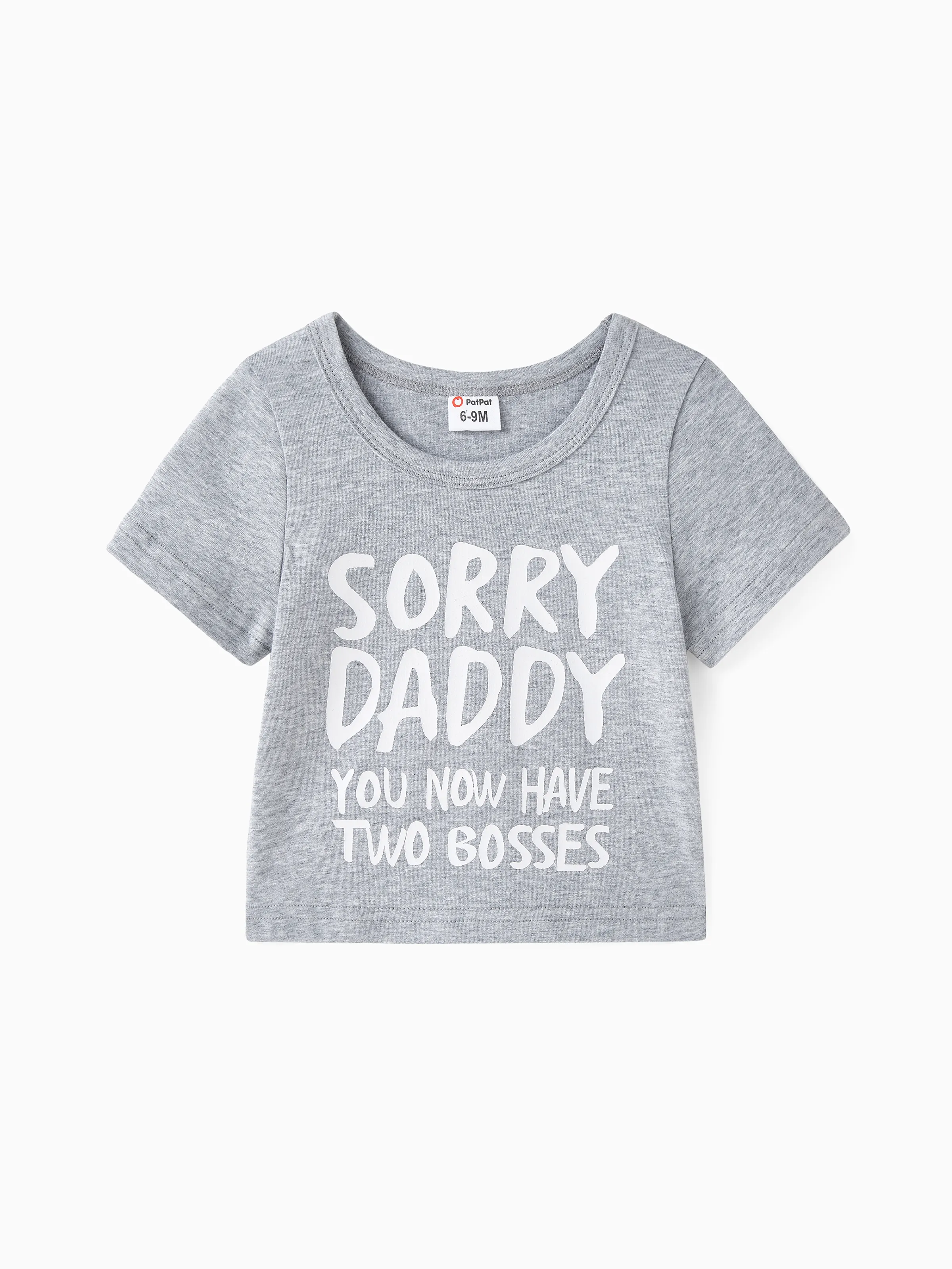 

Baby Boy/Girl 95% Cotton Short-sleeve Letter Print Tee