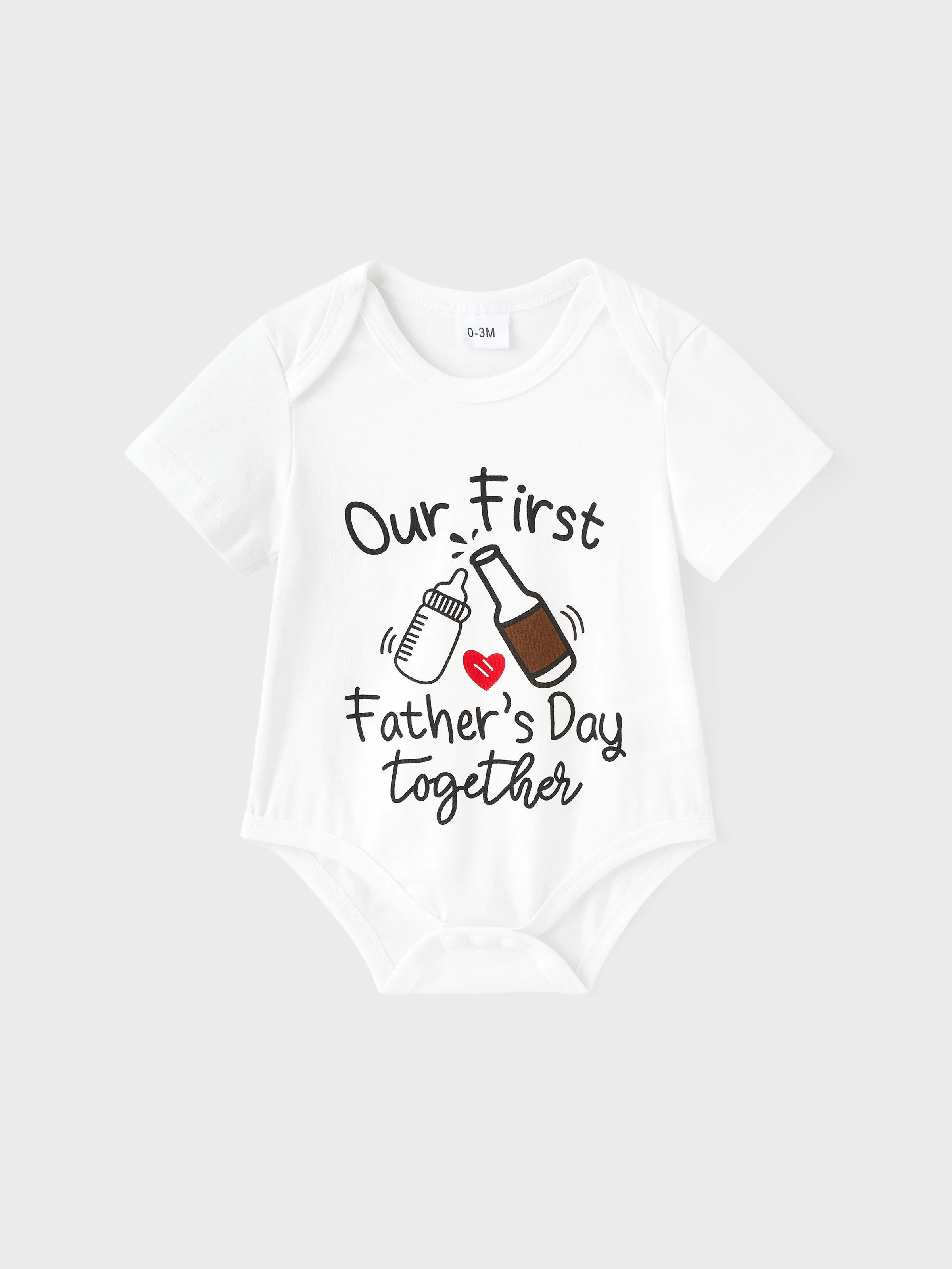 Father's Day Baby Girl/Boy Letter Print Short-sleeve Bodysuit