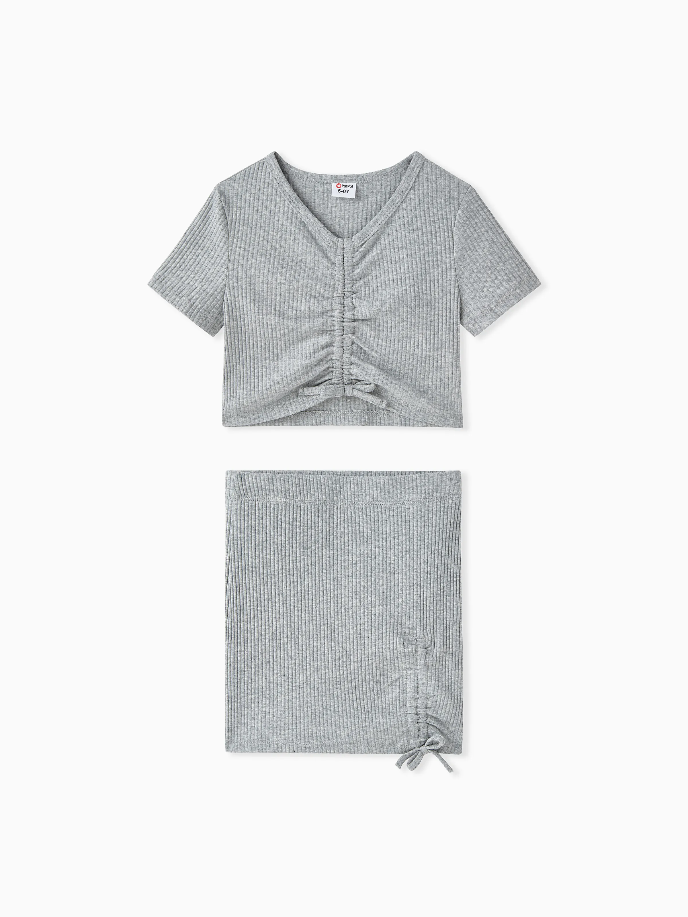 

Avant-garde 3D Girl Skirt Suit, 2pcs, Solid Color, Cotton-Spandex Blend