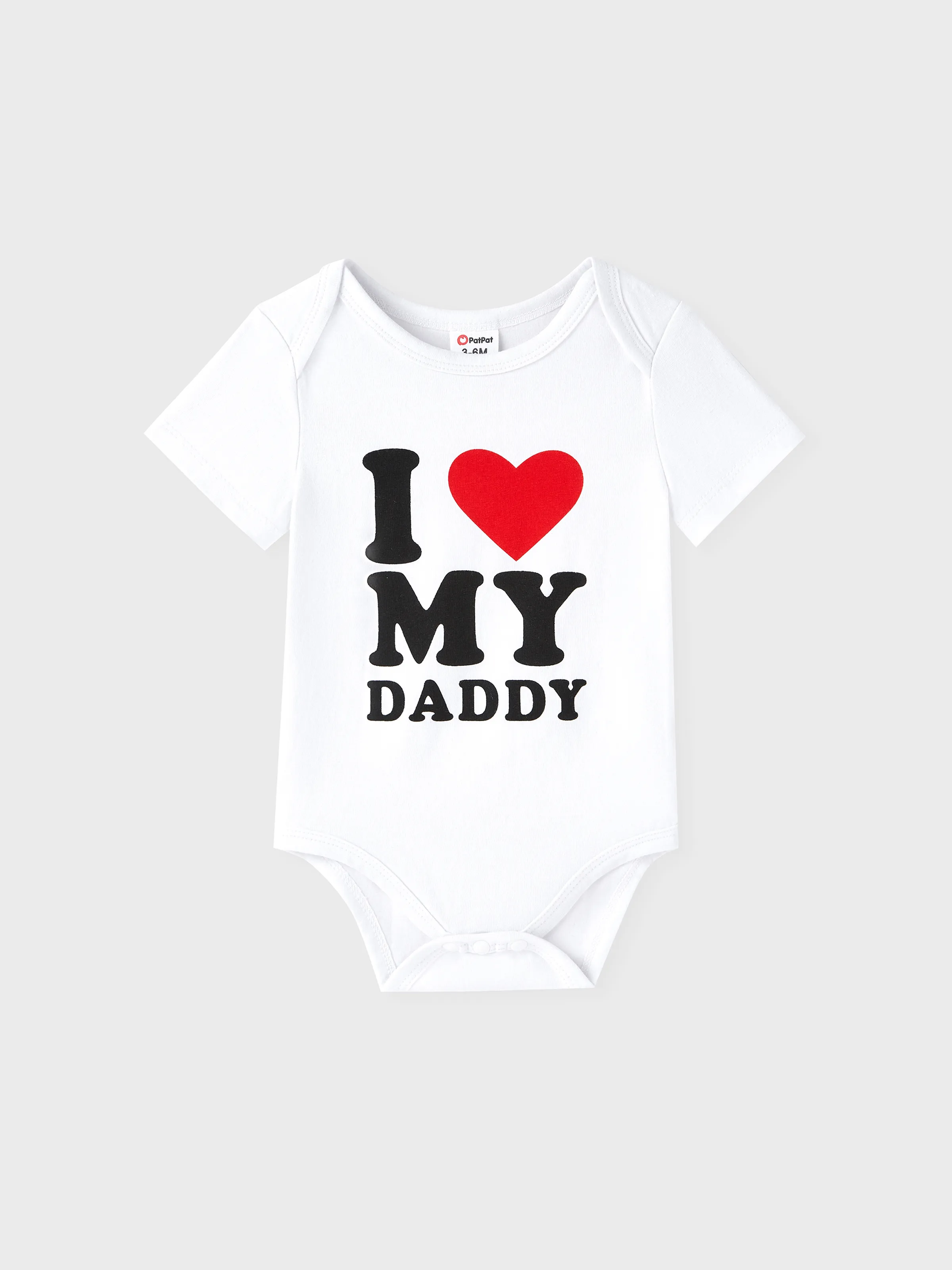

Baby Boy/Girl Heart & Letter Print Short-sleeve Romper