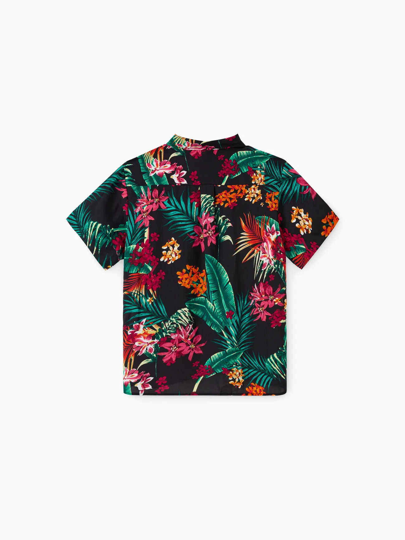 Men - Black Matching Family Tropical Vacation Sets - Plant Floral Print Shirts and Dresses for Hawaii/Cruise/Resort - Black - image 23