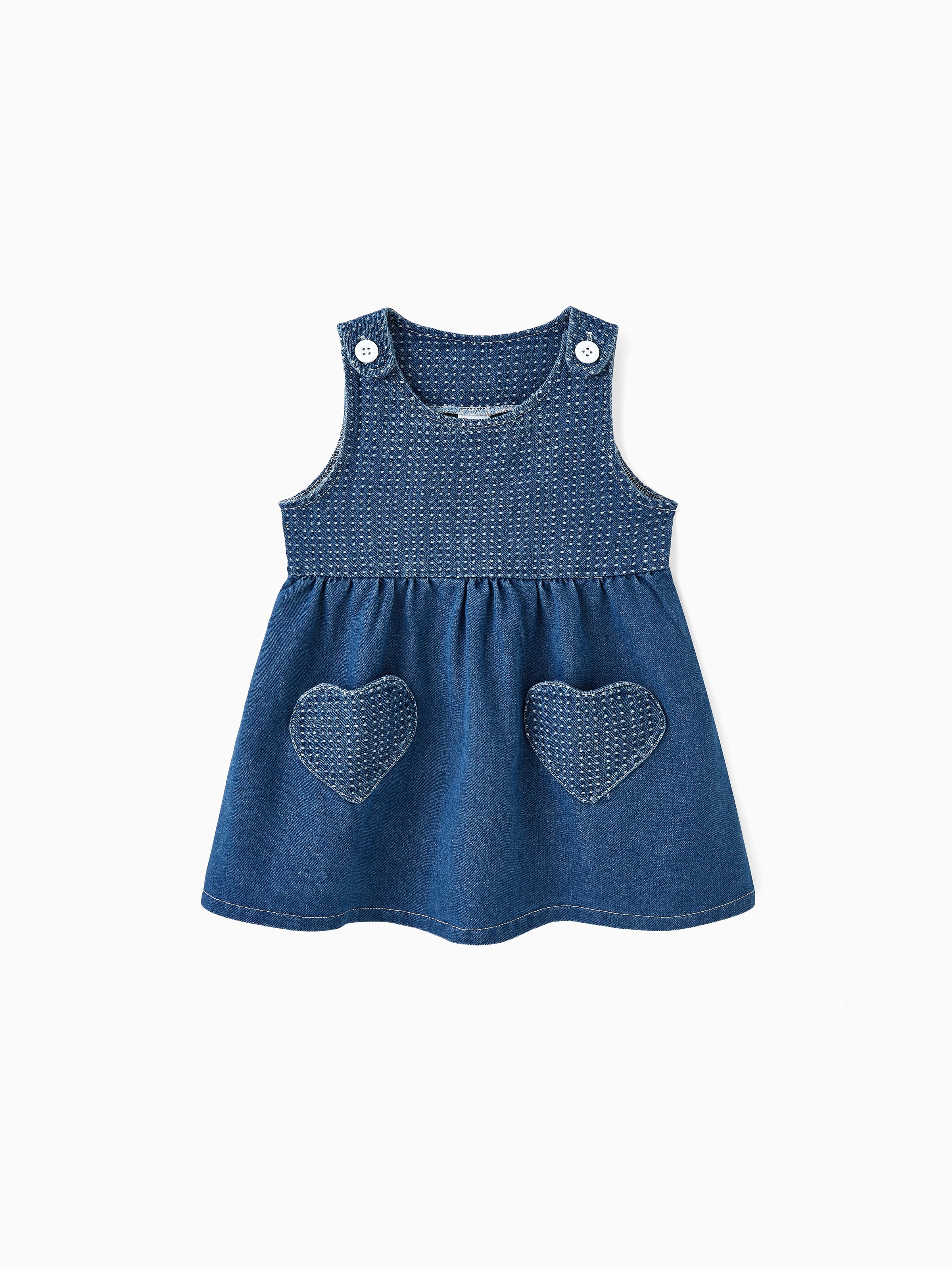 

Sweet Toddler Girl Dress, 3D Houndstooth Grid Pattern, Cotton-Poly Blend, Sleeveless, Regular Fit