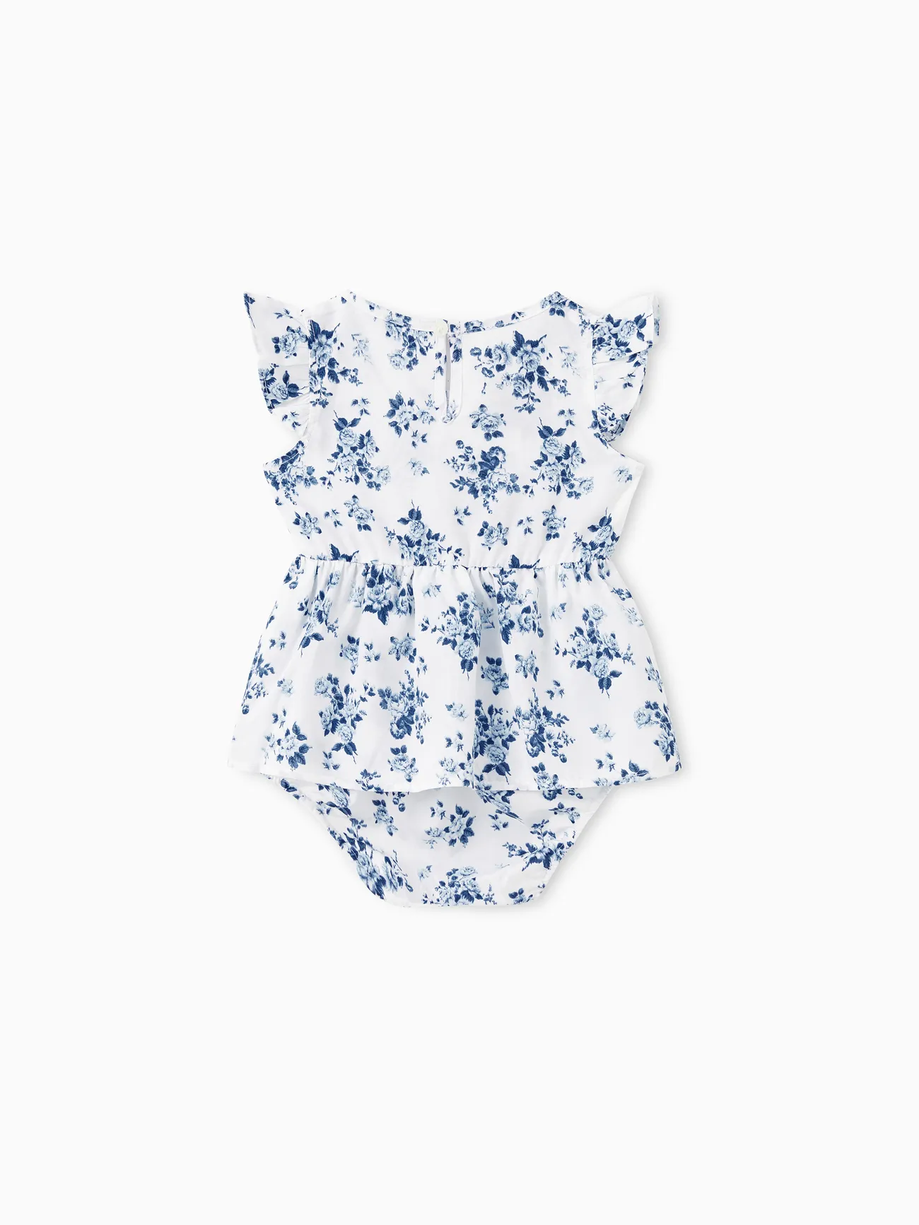 Baby Girl - Family Matching Outfit: Floral Smocking Casual Suit - BLUEWHITE - image 13