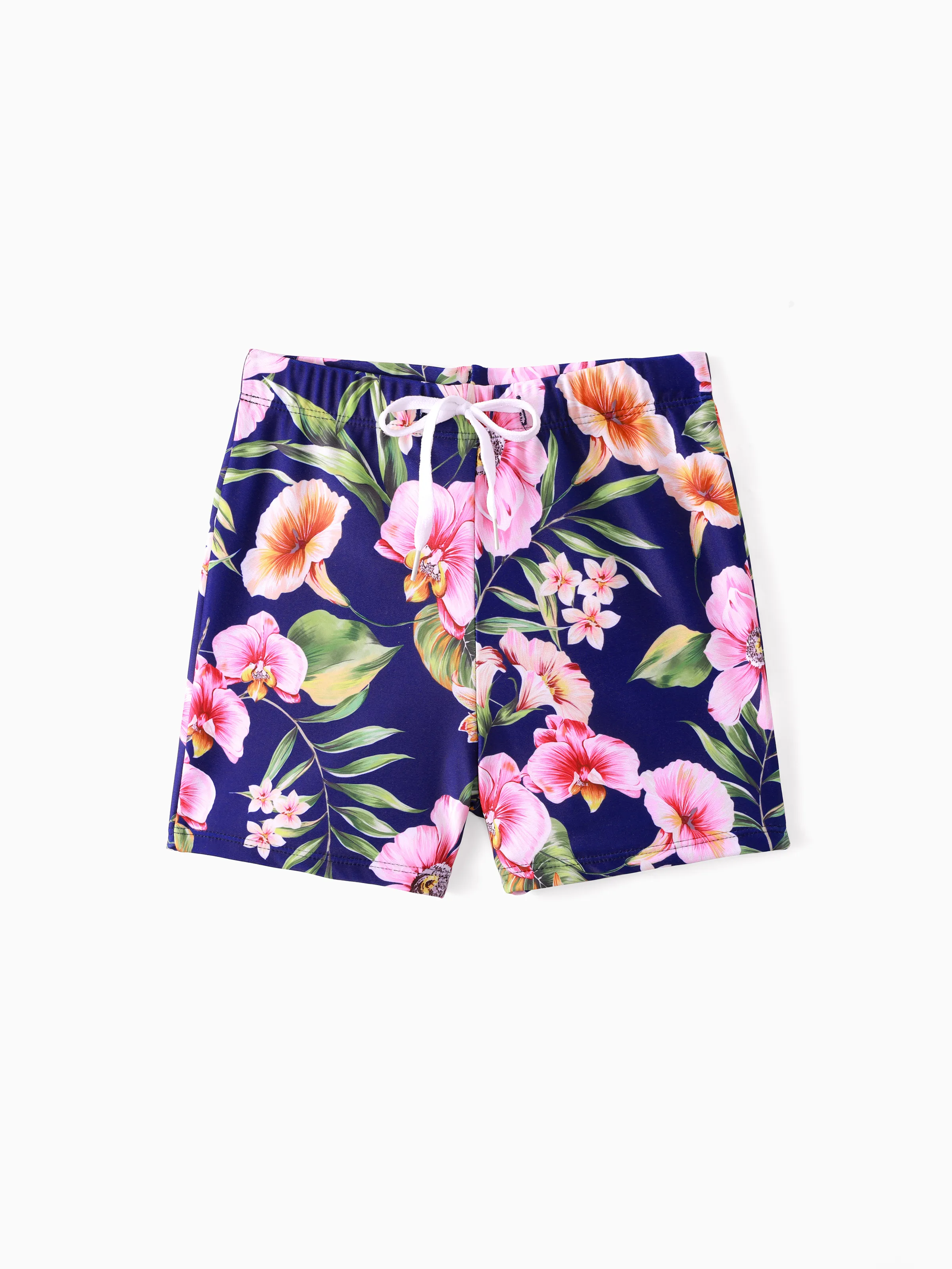 

Family Floral Drawstring Swim Trunks or Reversible Flounce Sleeves Bikini