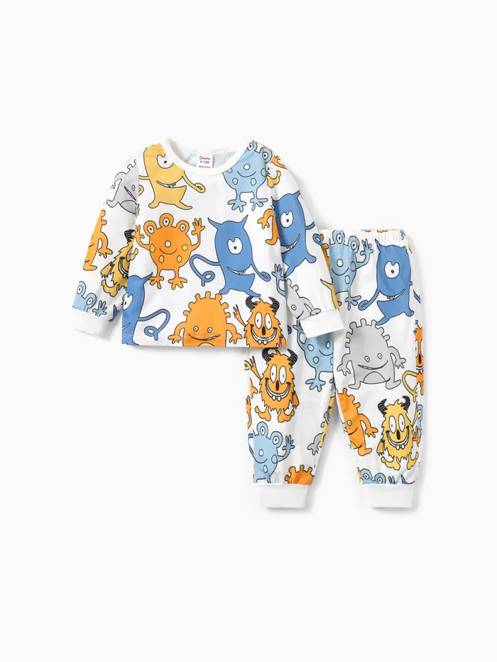 Bébé/Enfant Garçon 2pcs Ensemble de pyjama enfantin (résistant aux flammes)