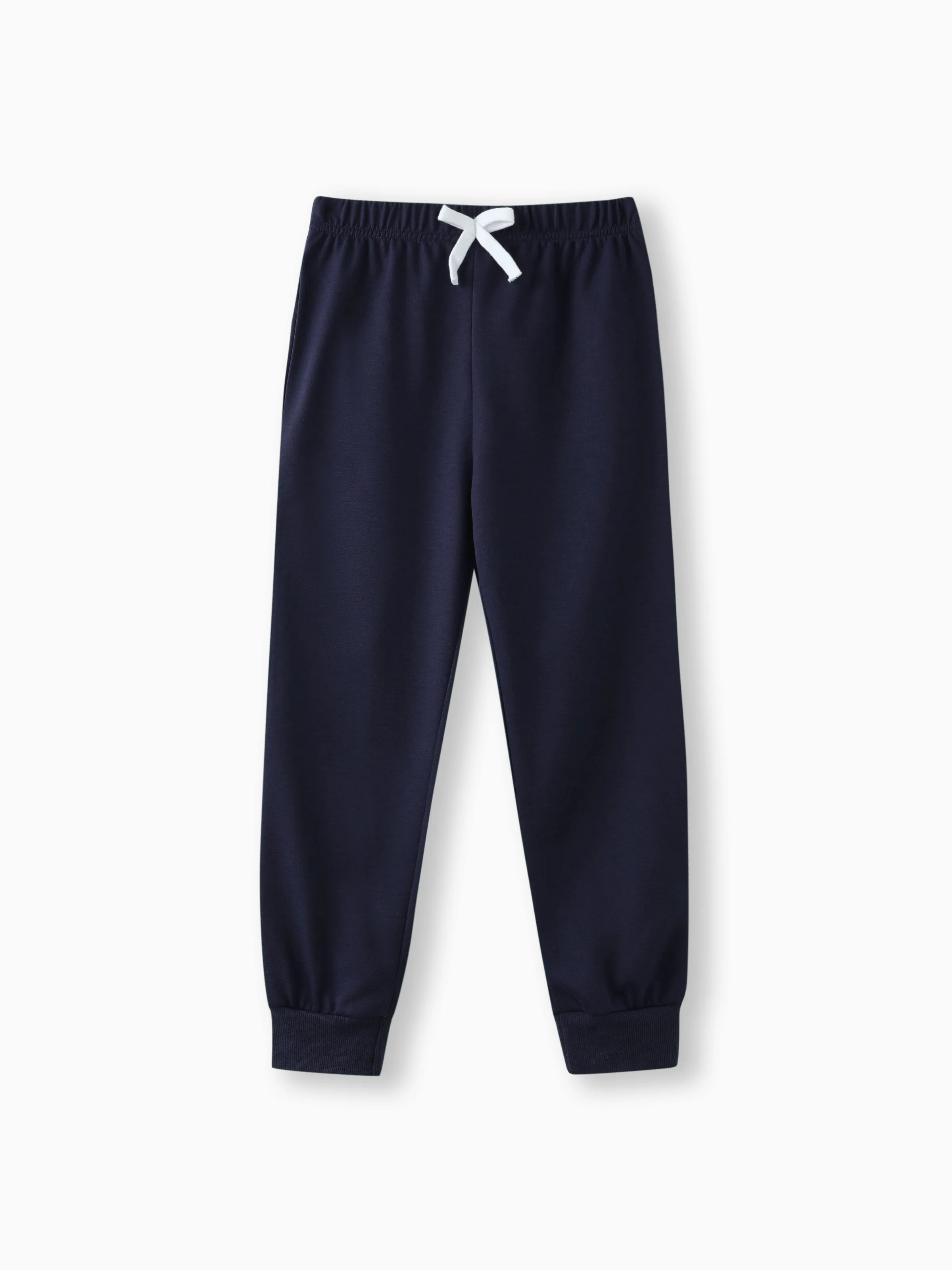 Kid Boy/Kid Girl Solid Color Elasticized Pants