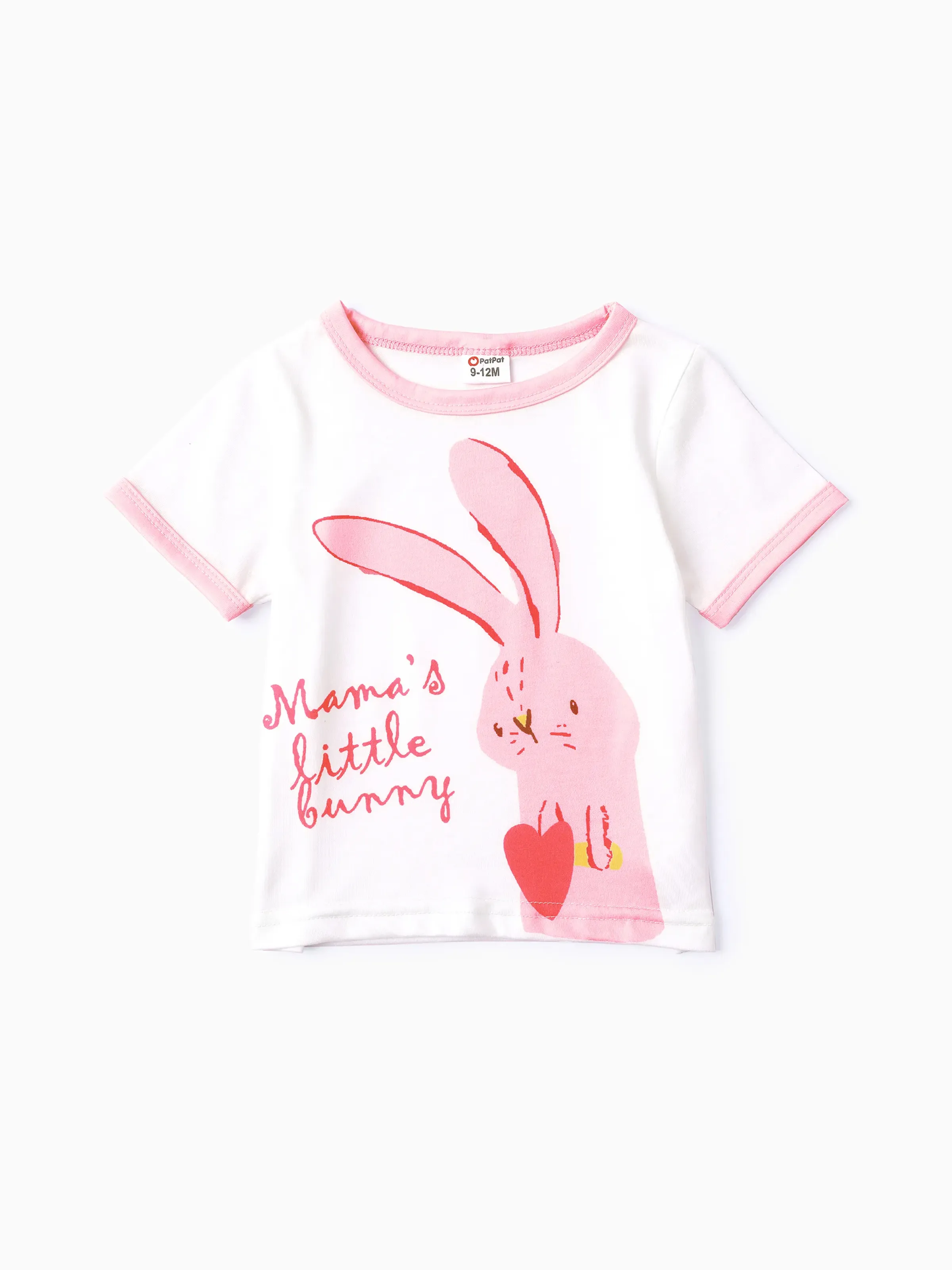 

Baby Girl Easter Childlike Rabbit Pattern Tee