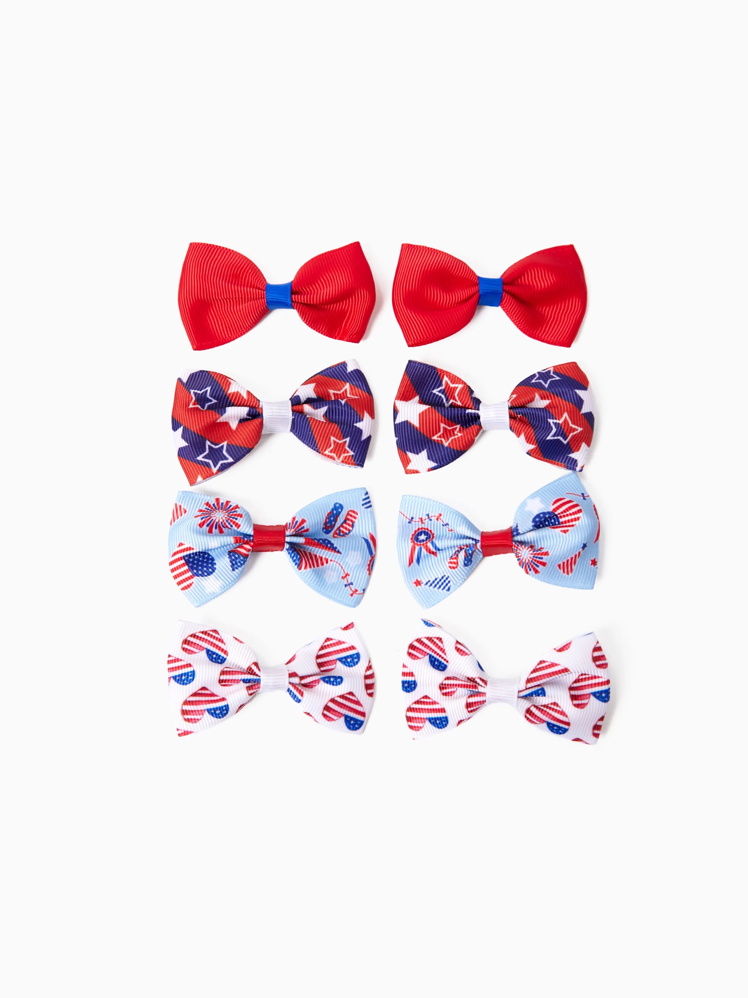 

8-pack Toddler/Kid Independence Day Colorful Girl Hair Clips