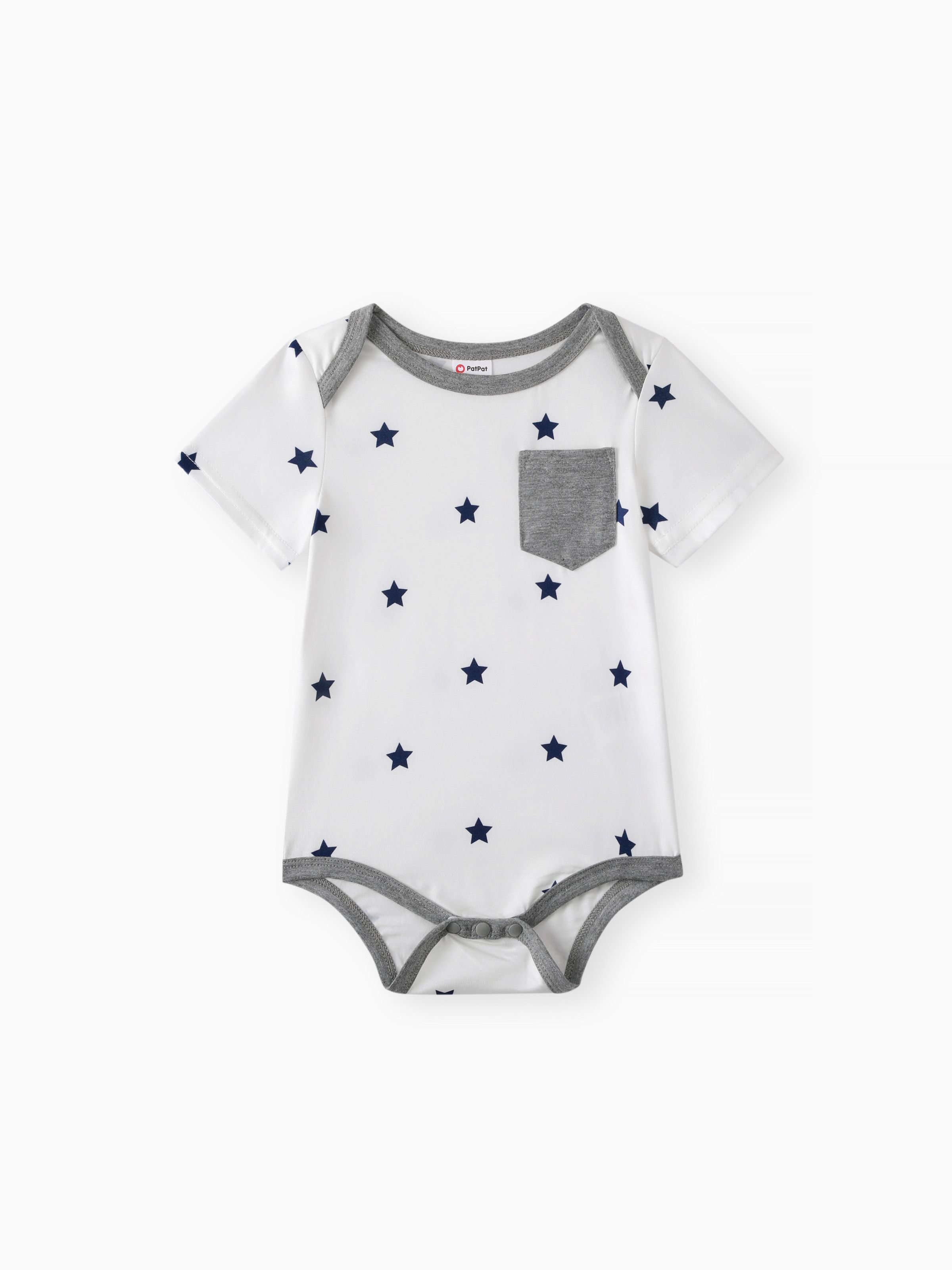 

Baby Boy/Girl Stars/Striped Short-sleeve Romper