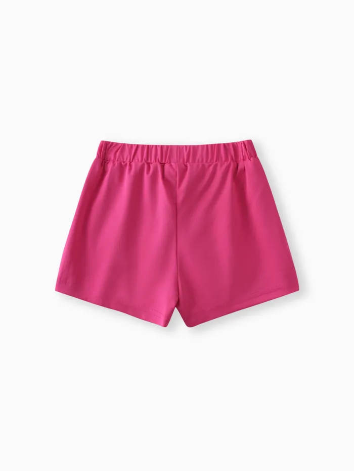 Conjunto de pantalones de chándal para niña de poliéster Sweet Ruffle Edge