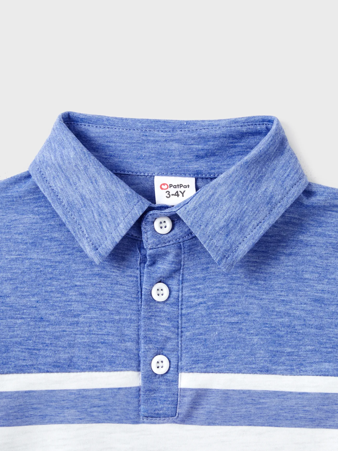 Boy - Family Matching Allover Floral Print Belted Cami Dresses and Colorblock Striped Polo Neck T-shirts Sets - Blue - image 19
