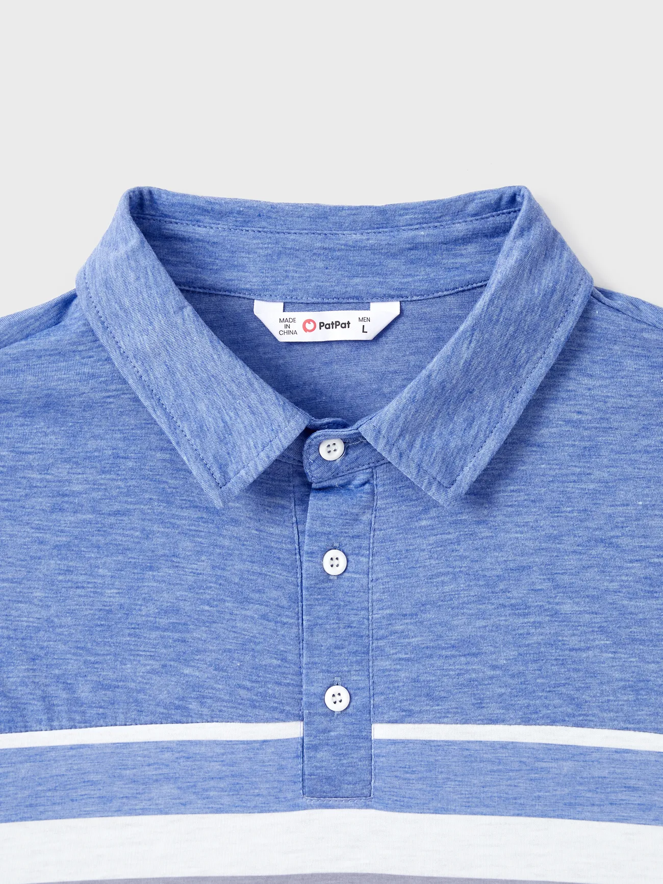 Men - Family Matching Allover Floral Print Belted Cami Dresses and Colorblock Striped Polo Neck T-shirts Sets - Blue - image 24