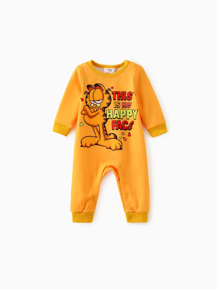 Garfield Baby Junge/Mädchen 1 Stück Happy Face Jumpsuit