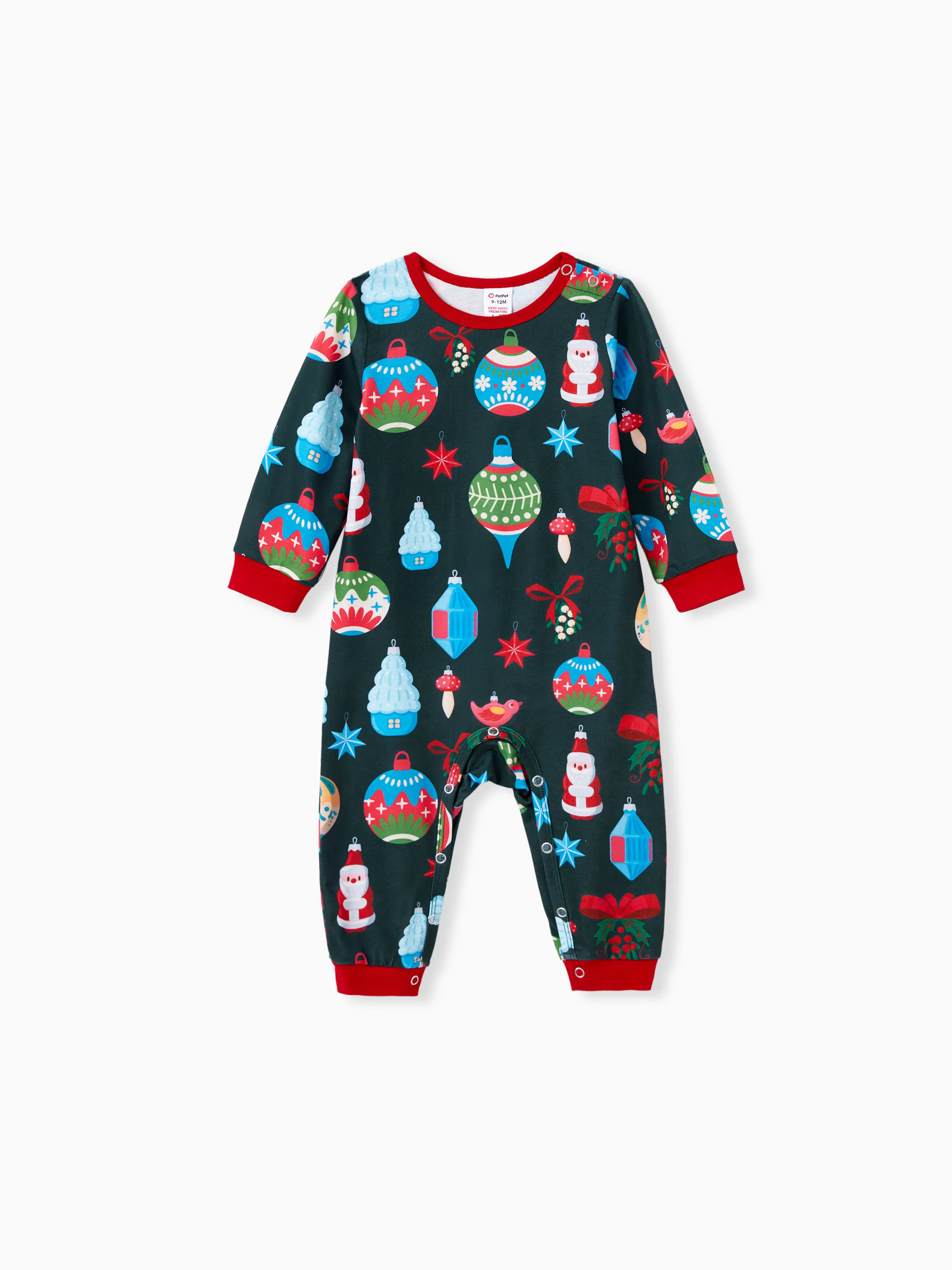 

Christmas Family Matching Allover Christmas Light Pattern Pajamas Sets with Drawstring and Pockets
