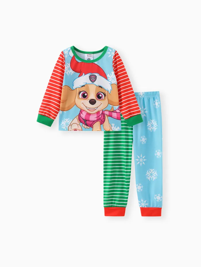 Helfer auf vier Pfoten Weihnachten 2 Stück Kleinkinder Unisex Stoffnähte Kindlich Hund T-Shirt-Sets