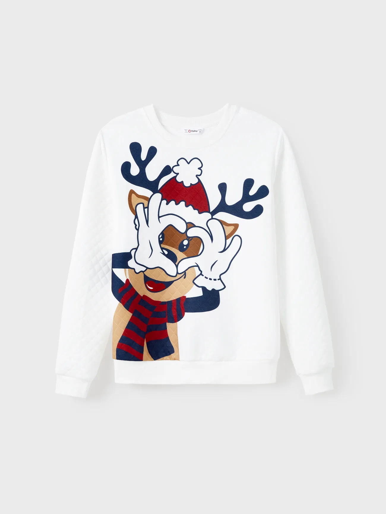 

Christmas Family Matching Fun Quirky Reindeer Graphic Tops