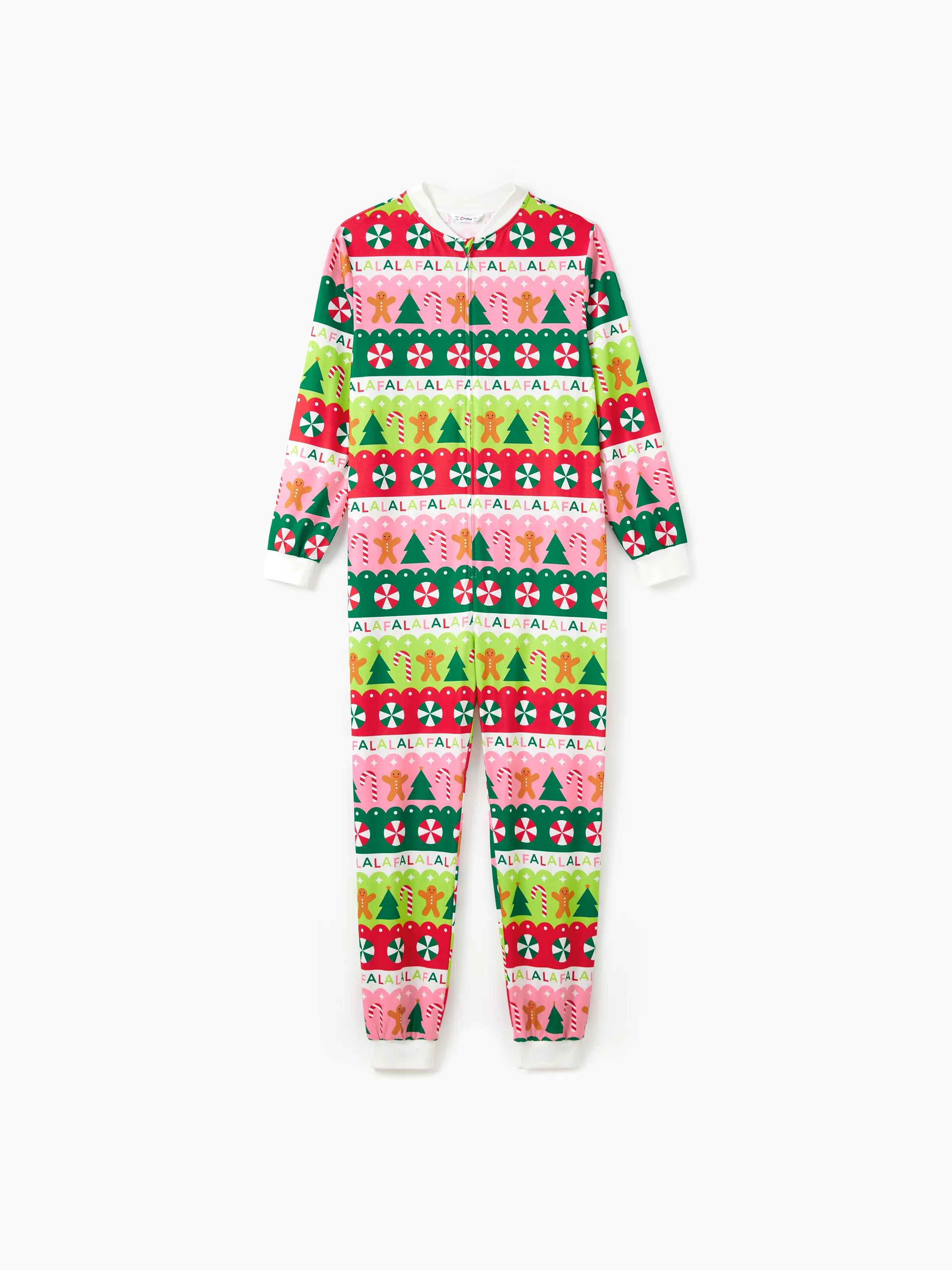 

Family Christmas Pajamas Sets Vibrant Colorful Allover Pattern Onesies Matching PJ Sets