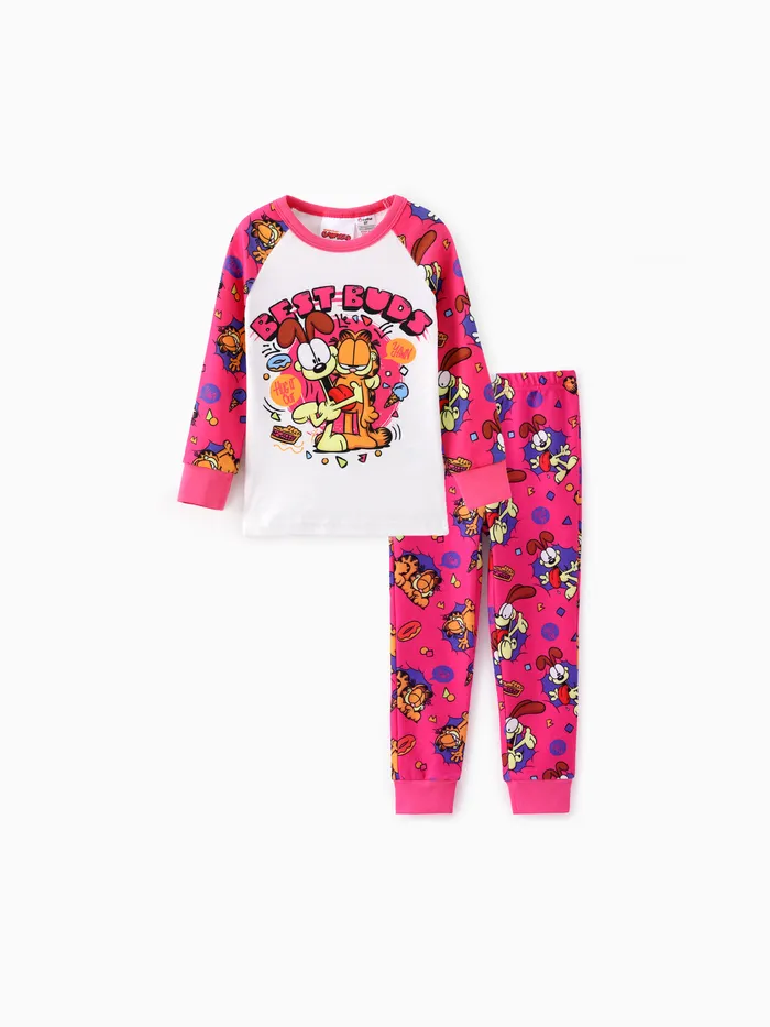 Garfield Kleinkind Junge/Mädchen 2-teiliges Tight-Pyjama-Set mit Allover-Print

