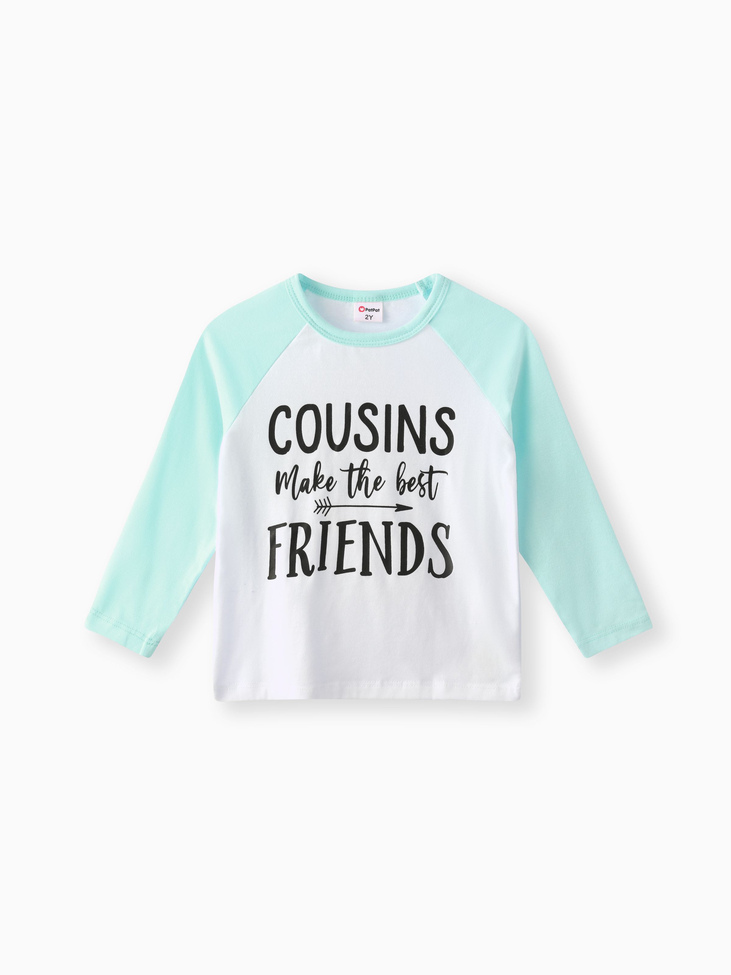 

Toddler Boy/Girl Letters Print Colorblock Long-sleeve Tee