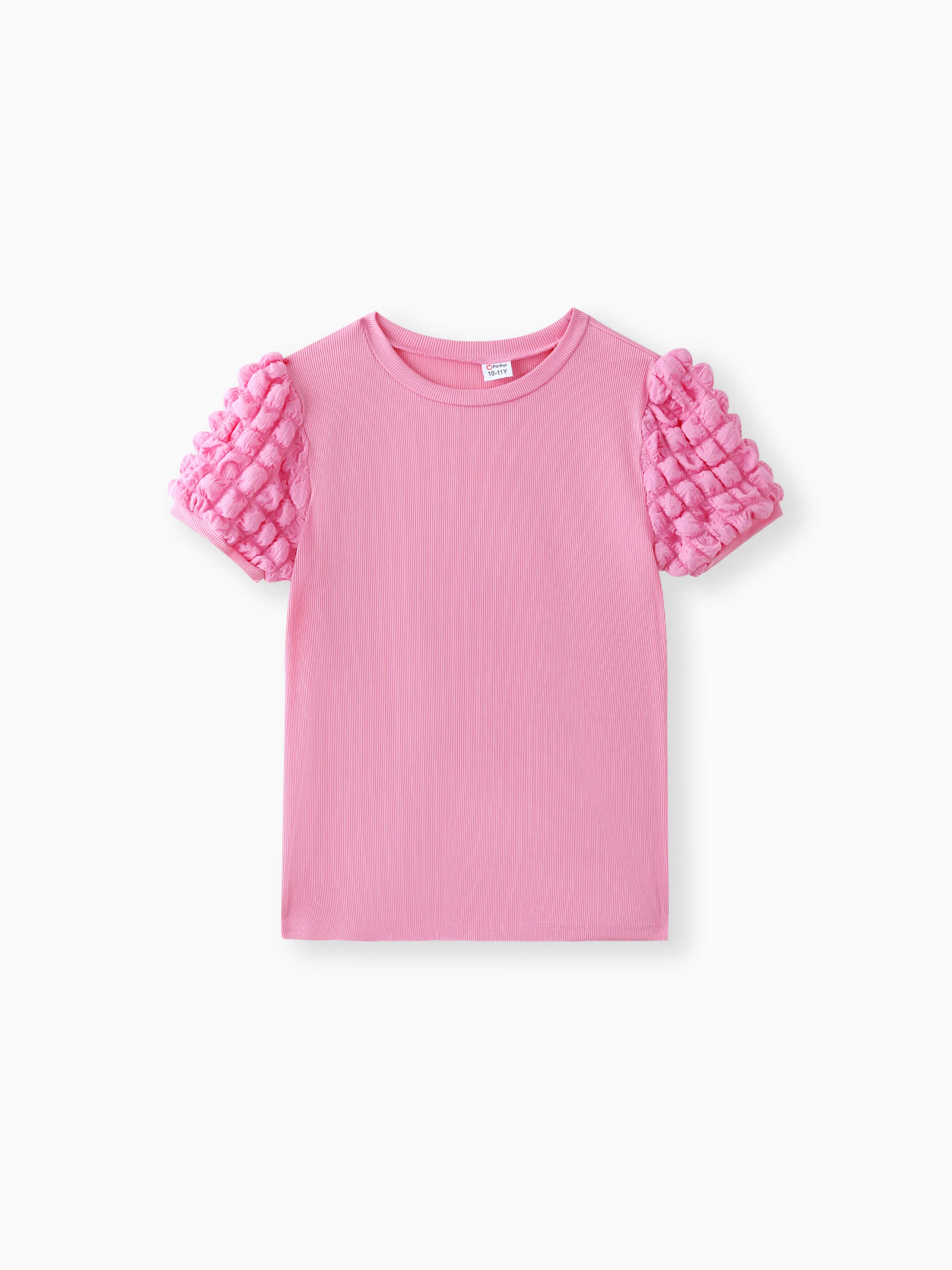 

Kid Girl Textured Puff Sleeve Top