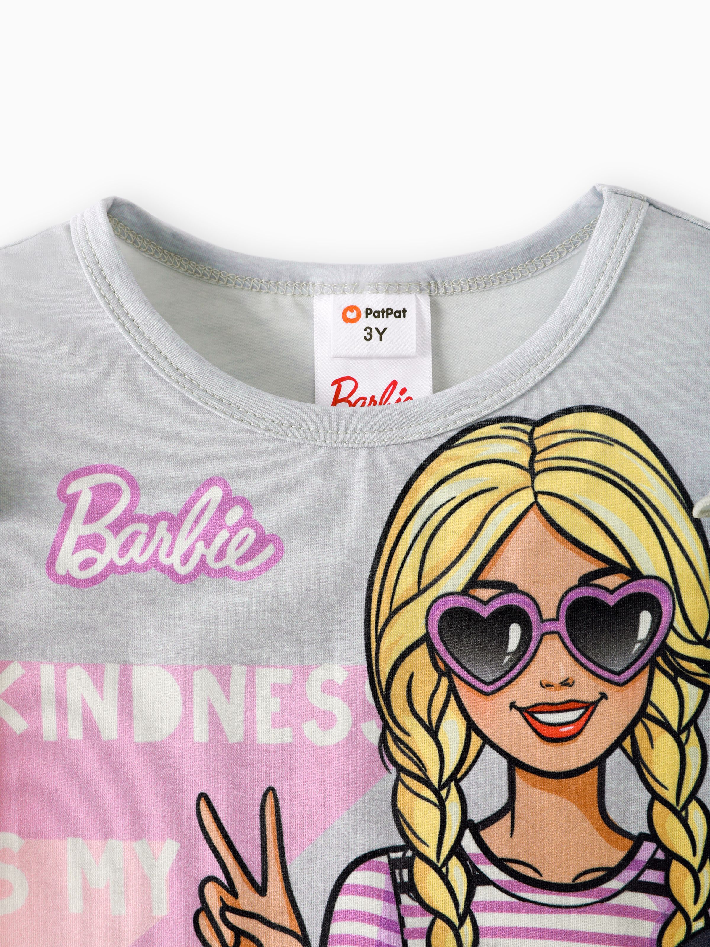 

Barbie Toddler Girl Character Print Ruffled Long-sleeve Tee