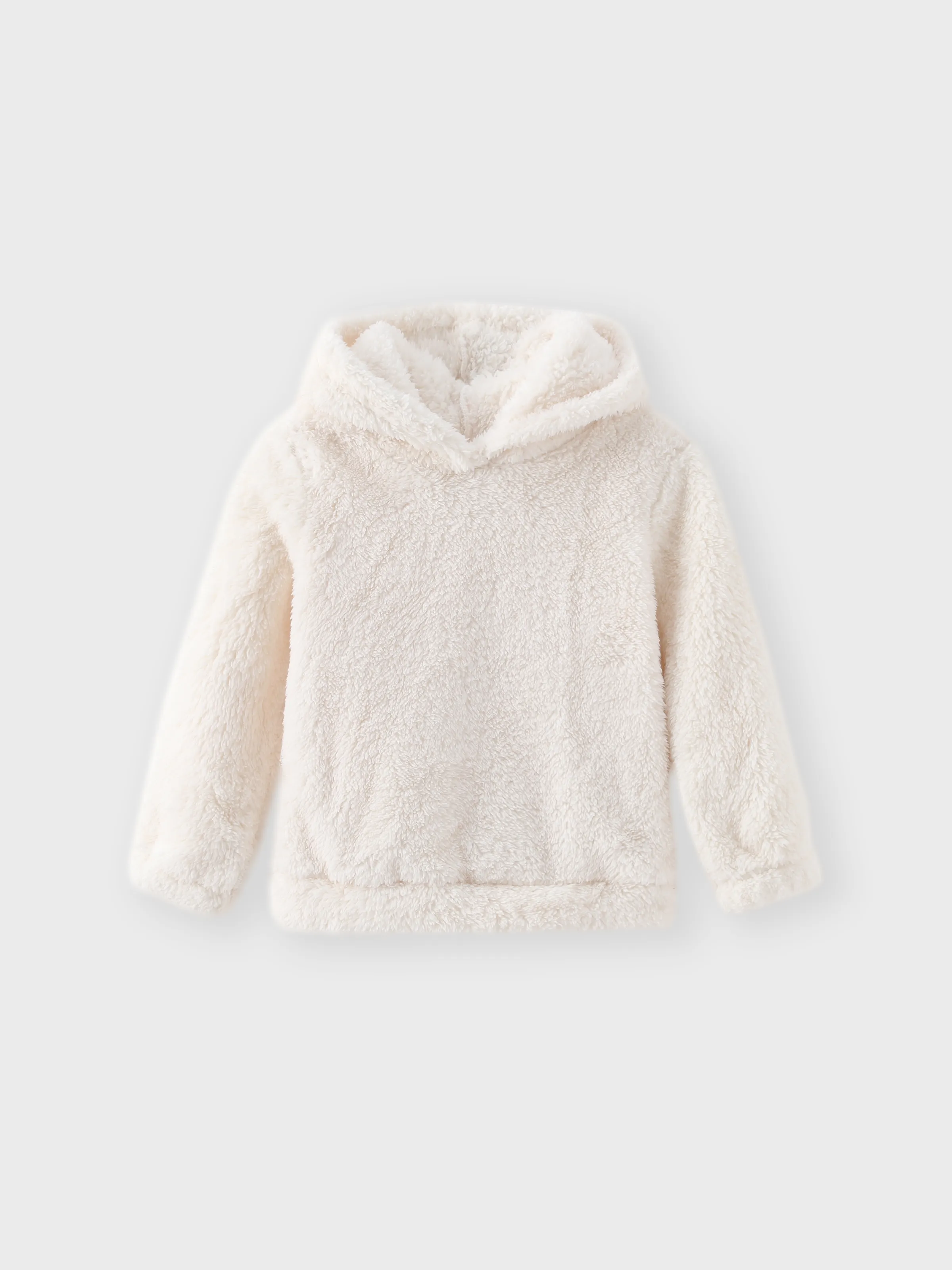 

Toddler Girl Bowknot Design Fuzzy Hoodie Sweatshirt