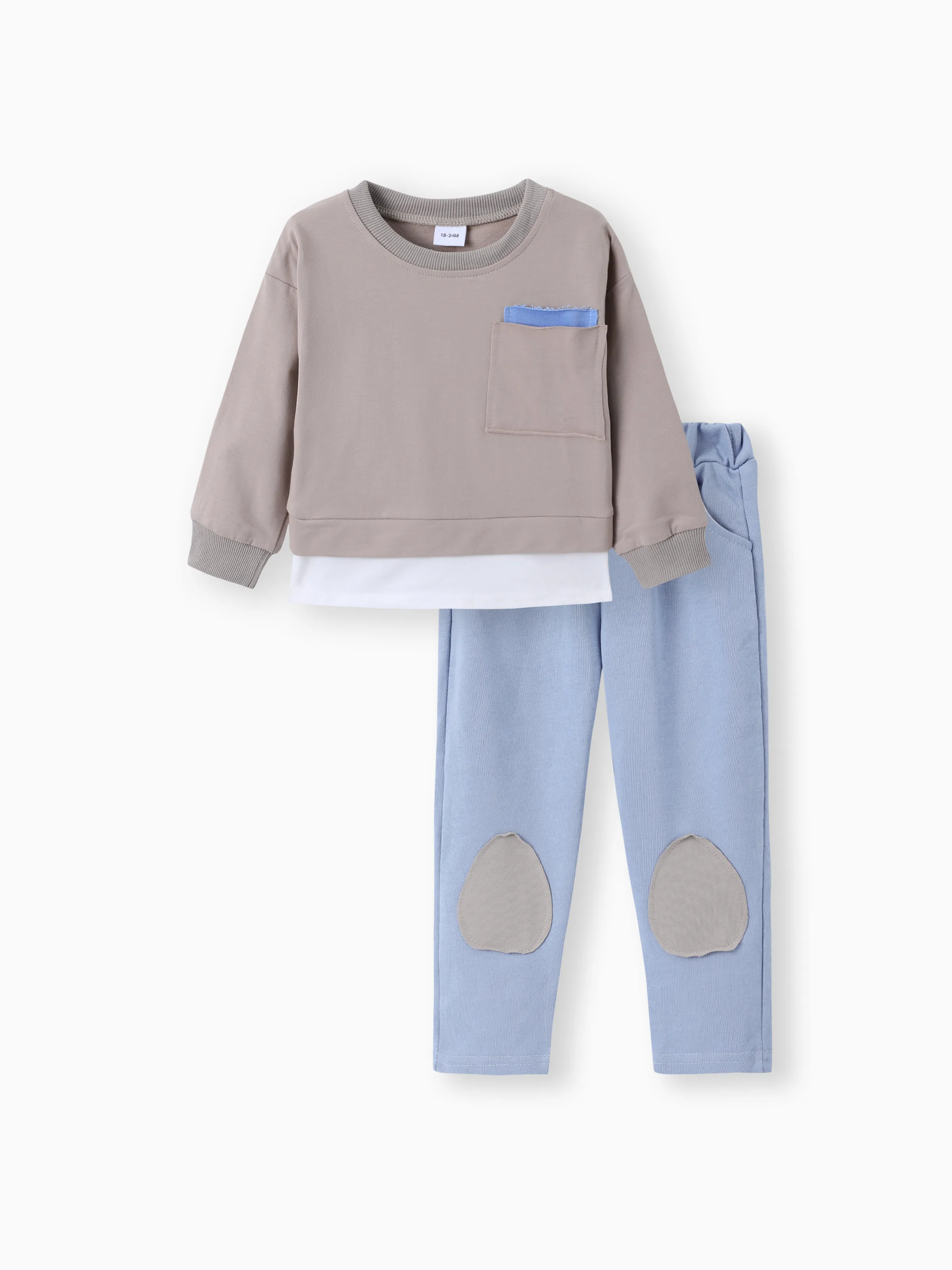 2 Stück Kleinkind Unisex Hosenanzug Freizeit Kleinkindersets