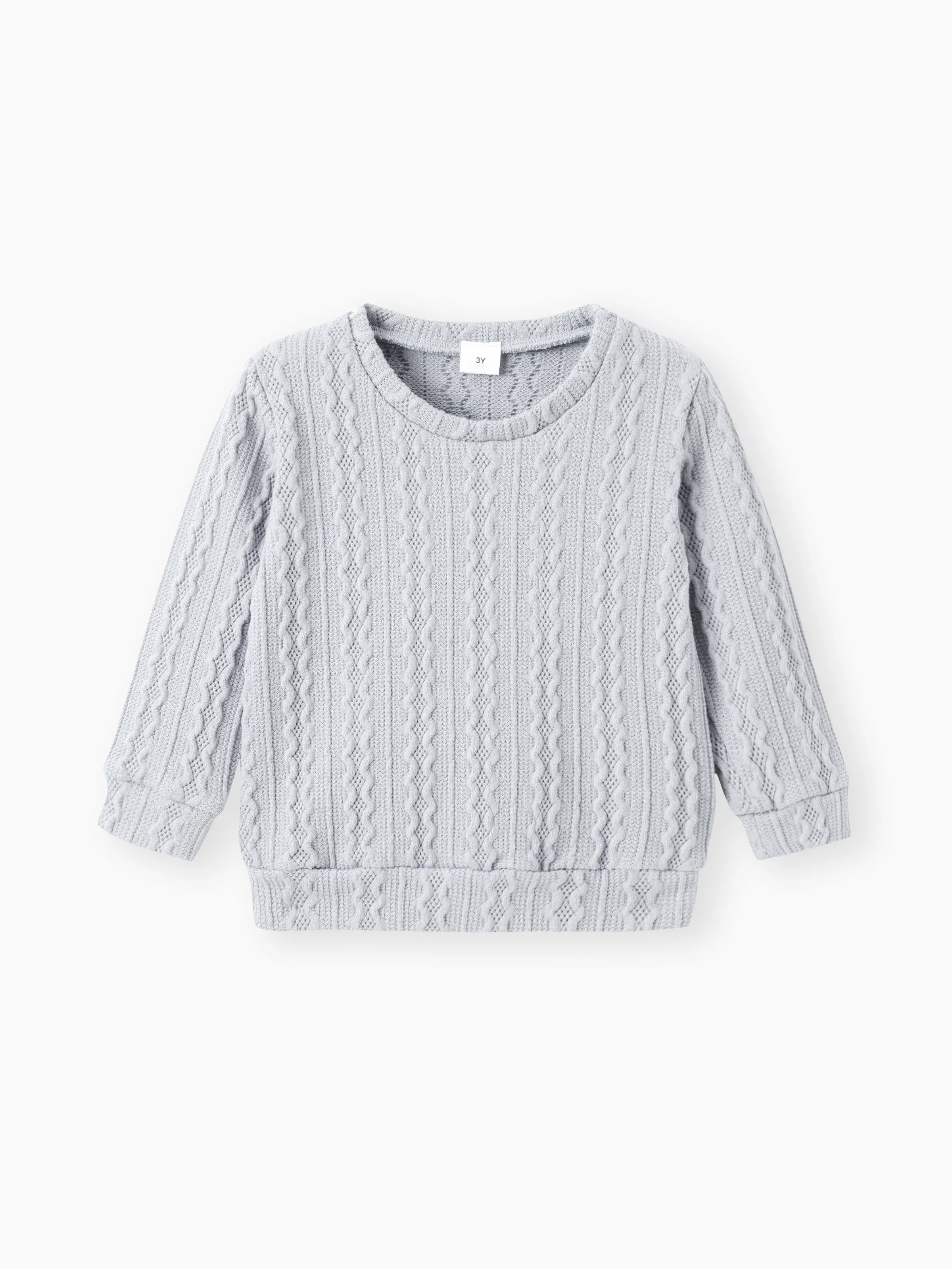 

Toddler Girl/Toddler Boy Solid Textured Sweater