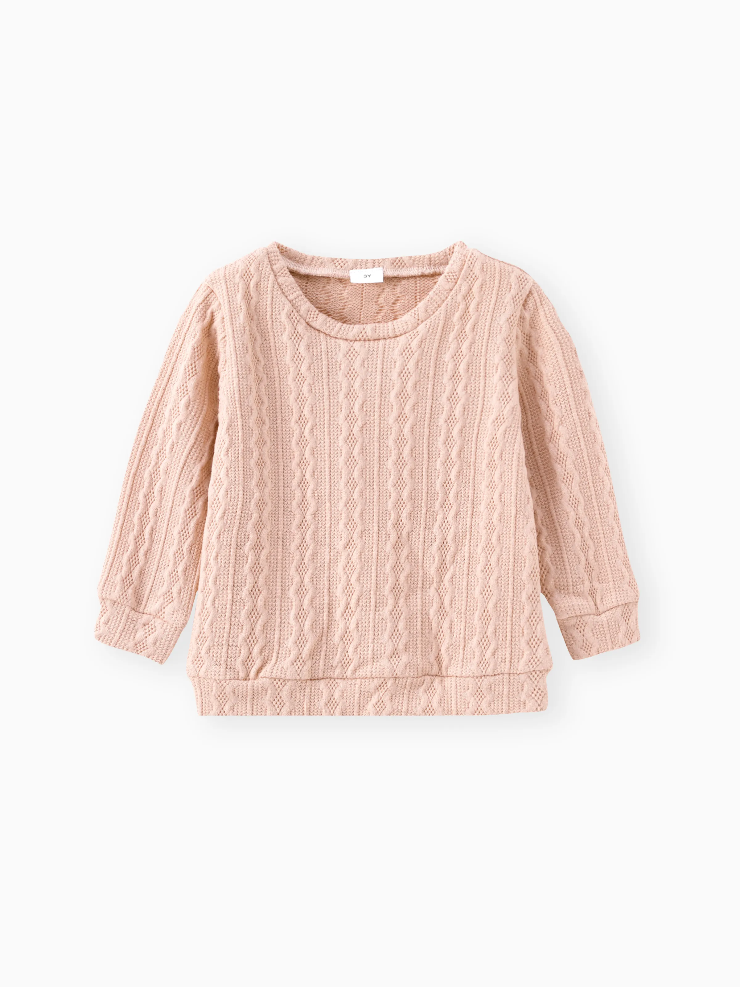 Toddler Girl/Toddler Boy Solid Textured Sweater