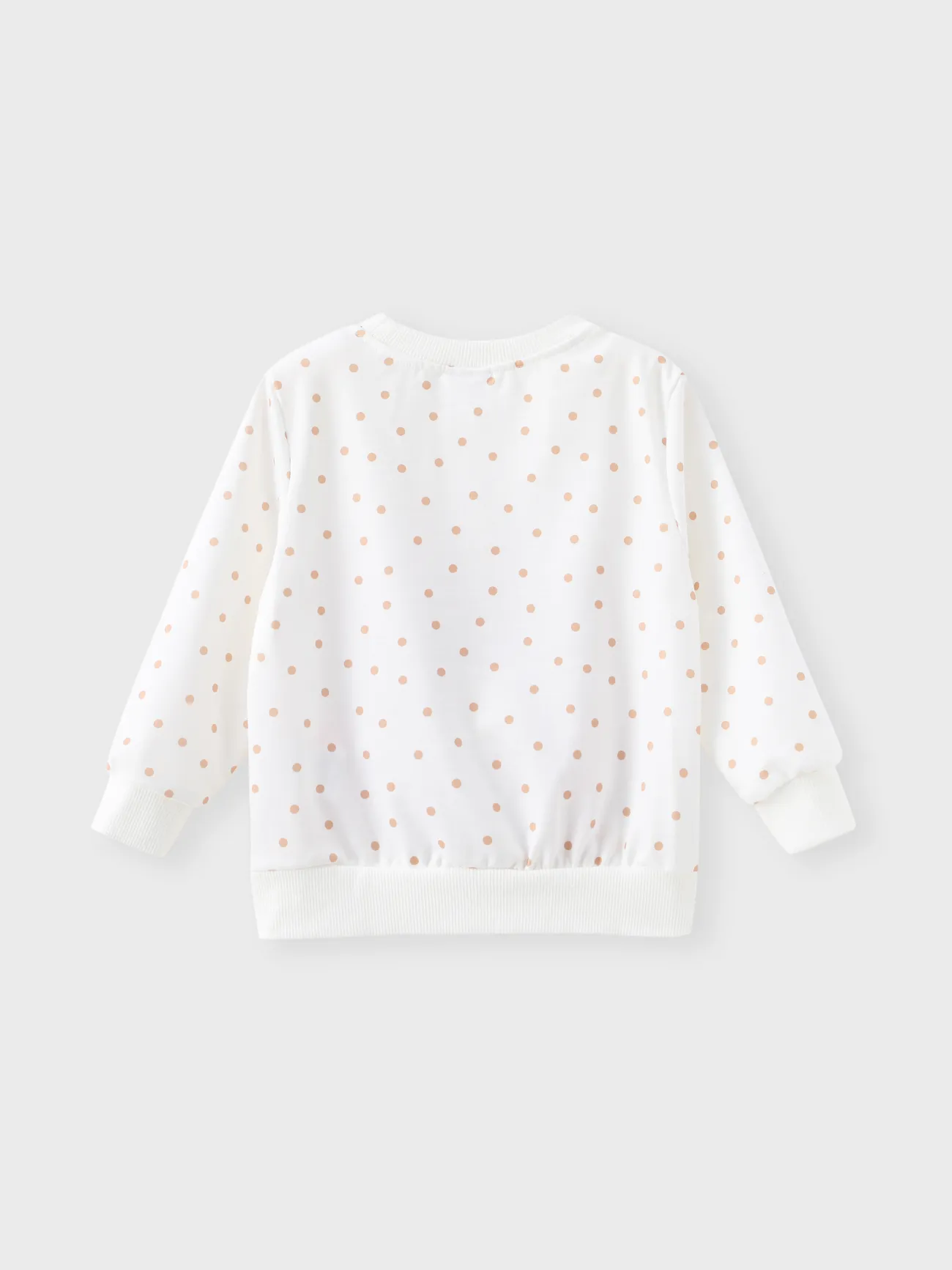 White - Toddler Girl Bear Style Childlike Sweatshirt - image 2
