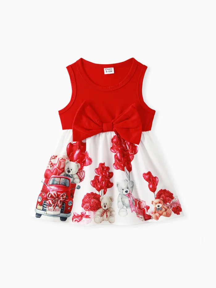 Valentine's Day Dress Girl 1pcs Hyper-Tactile Animal Pattern Polyester Spandex Regular