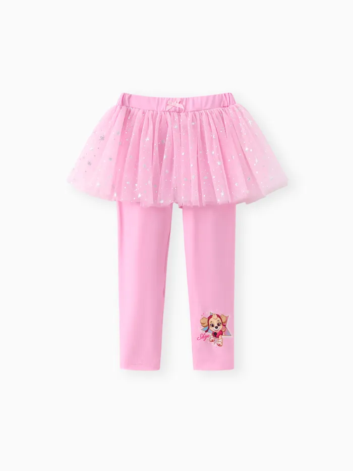 Paw Patrol Toddler Girls 1pc Shinny Star Print Tulle Skirt Leggings